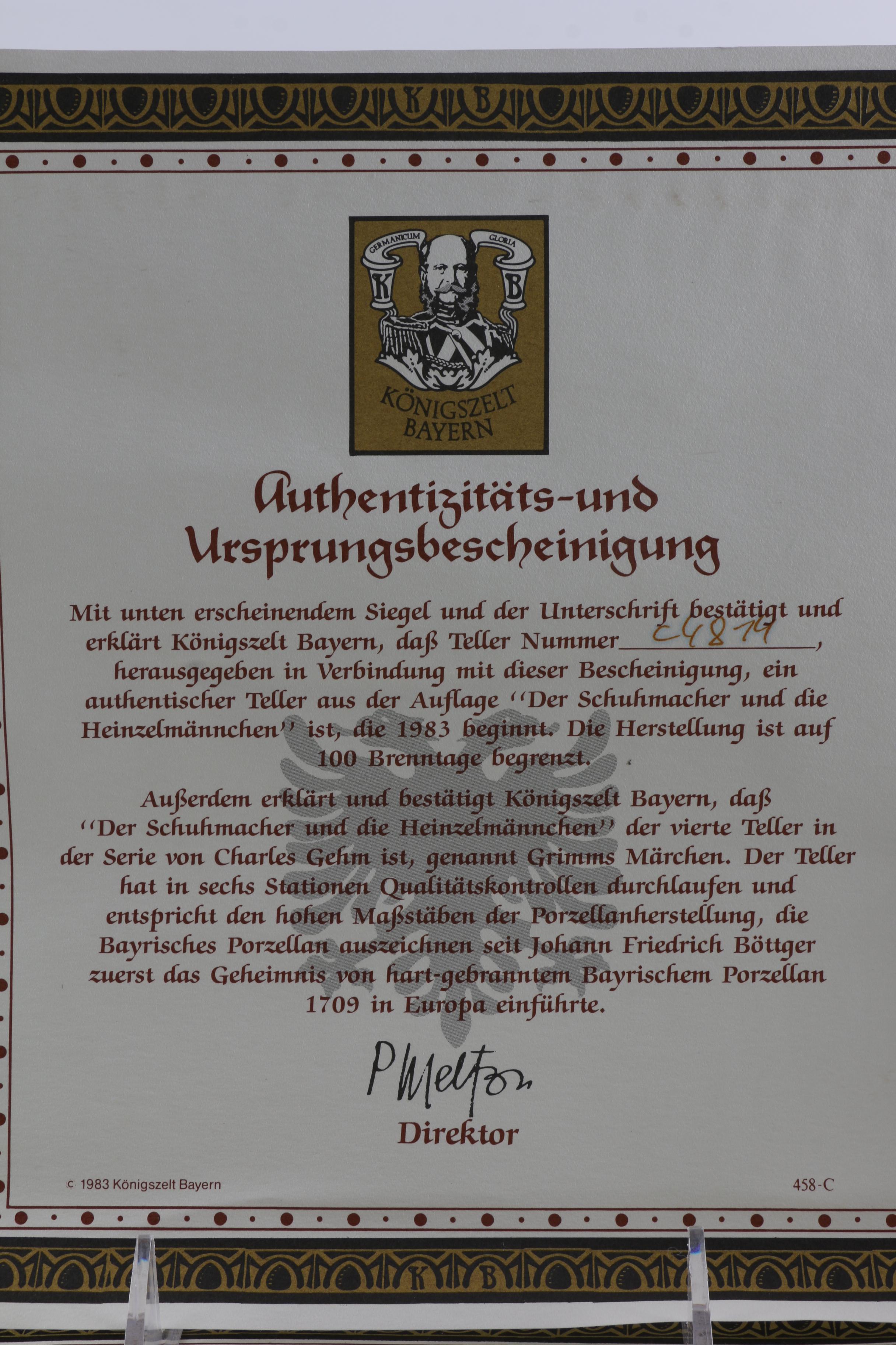 Collection of Charles Gehm "The Brothers Grimm" Decorative Plates