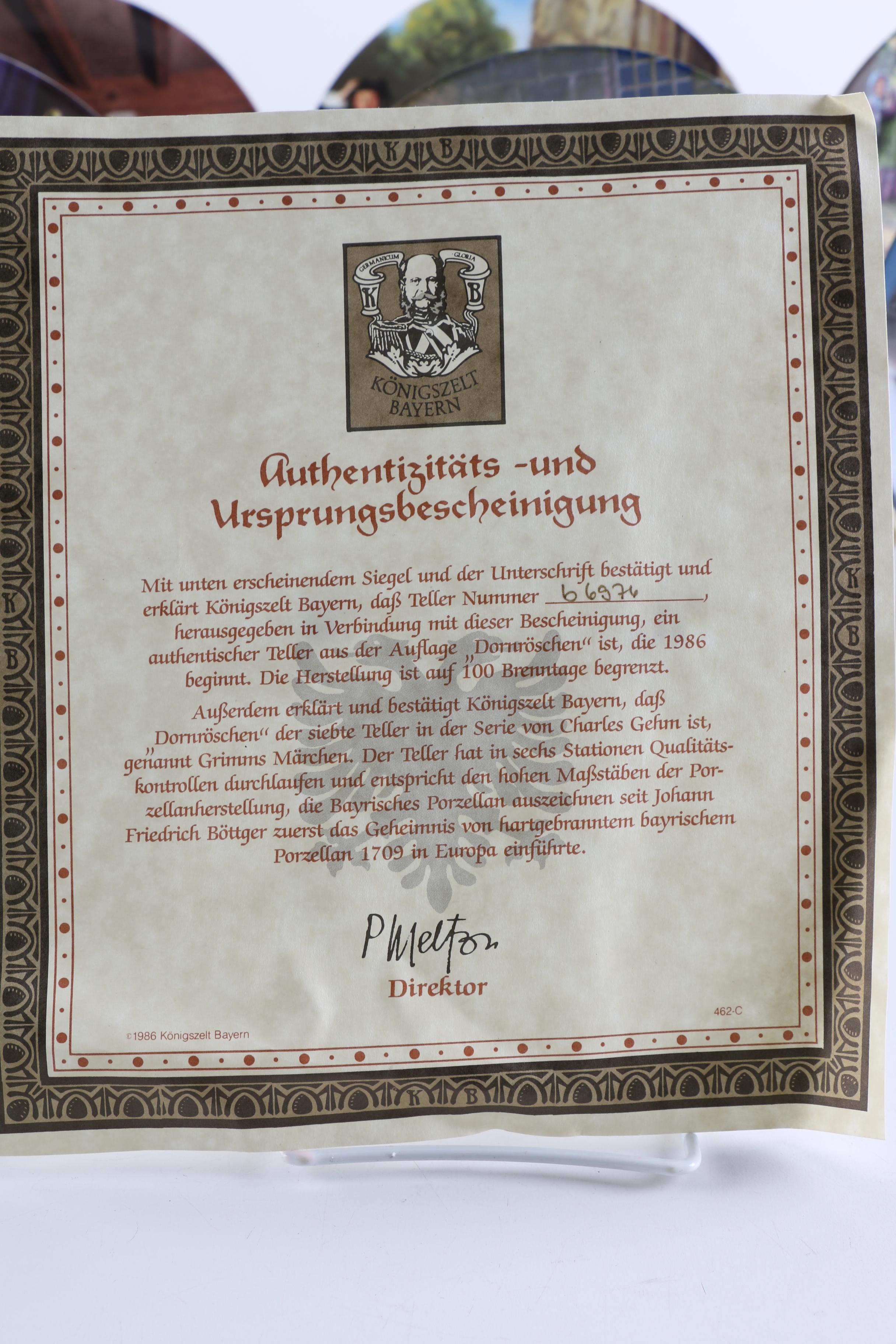 Collection of Charles Gehm "The Brothers Grimm" Decorative Plates