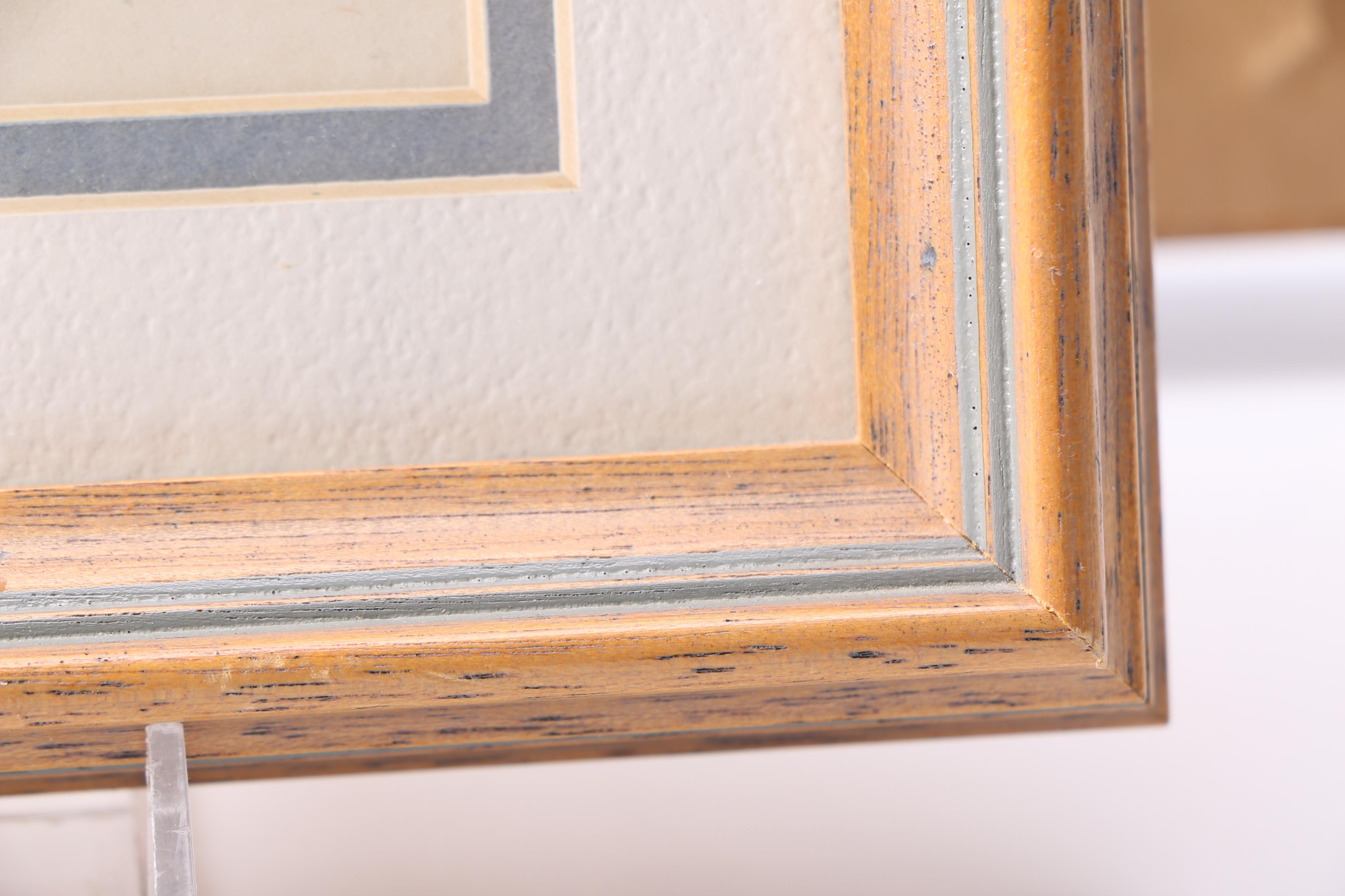 Norma J. Witherspoon Original Watercolor and After Paul Whitney Hunter Offset Lithograph of Rabbits