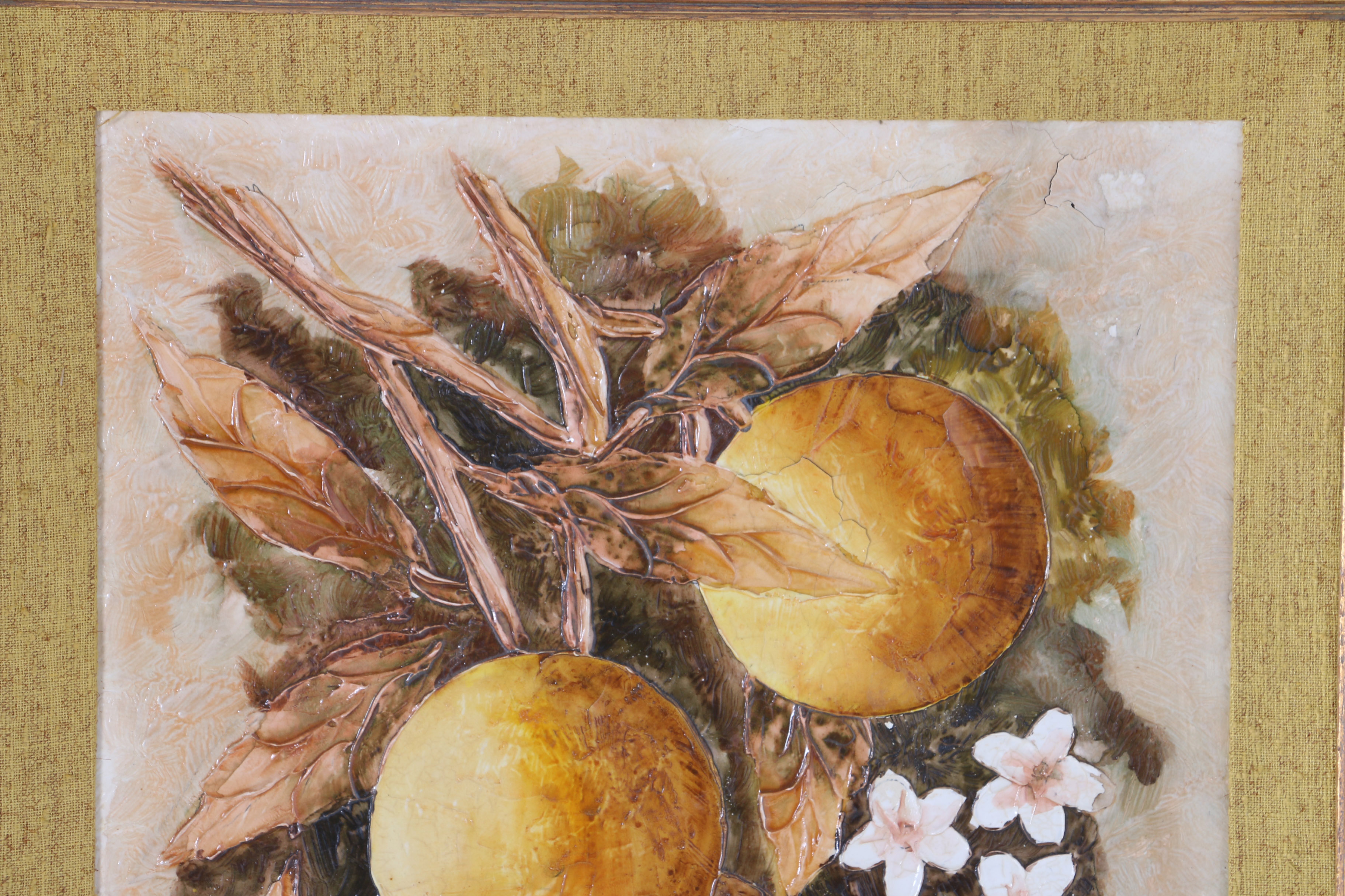 1973 Oil Painting on Board of Oranges