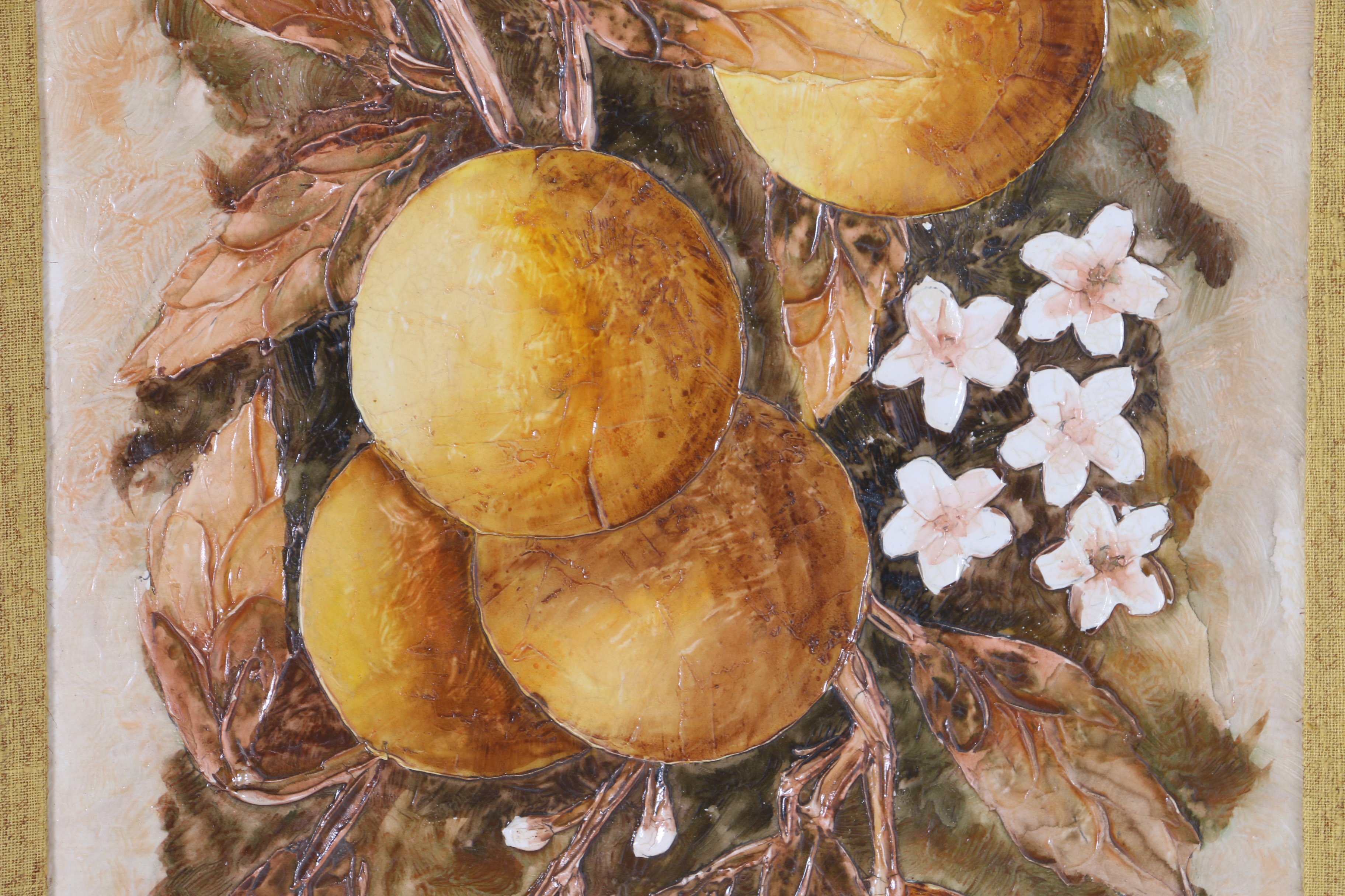 1973 Oil Painting on Board of Oranges