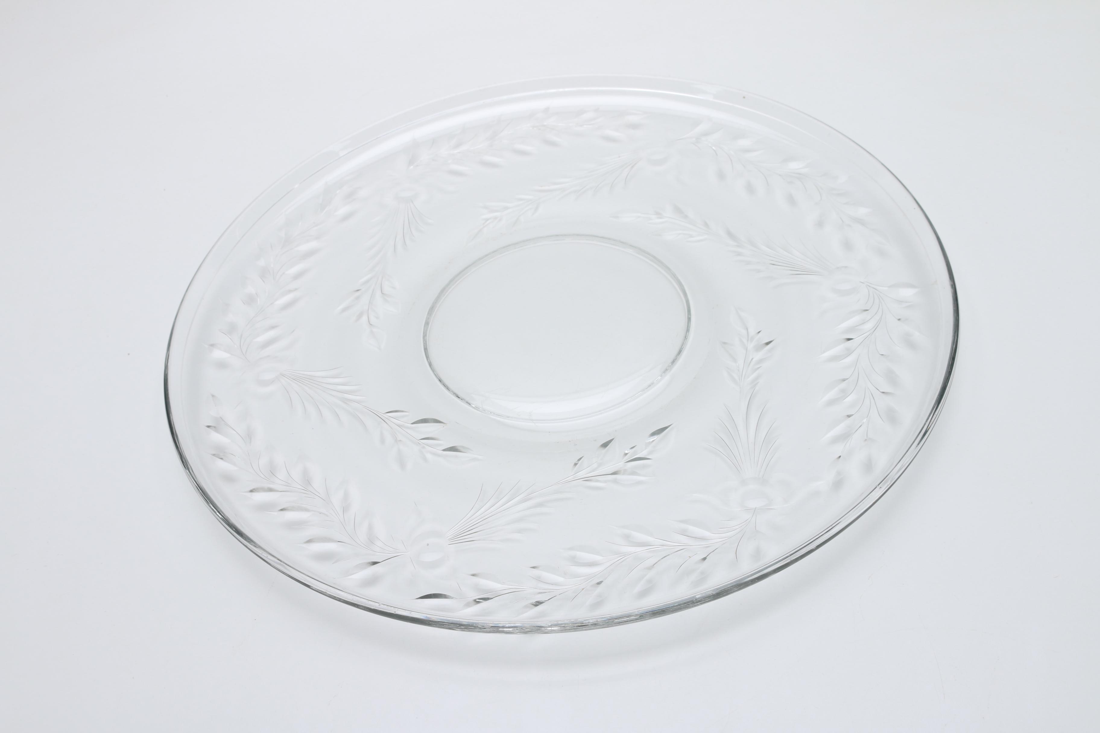 Pair of Glass Serving Platters