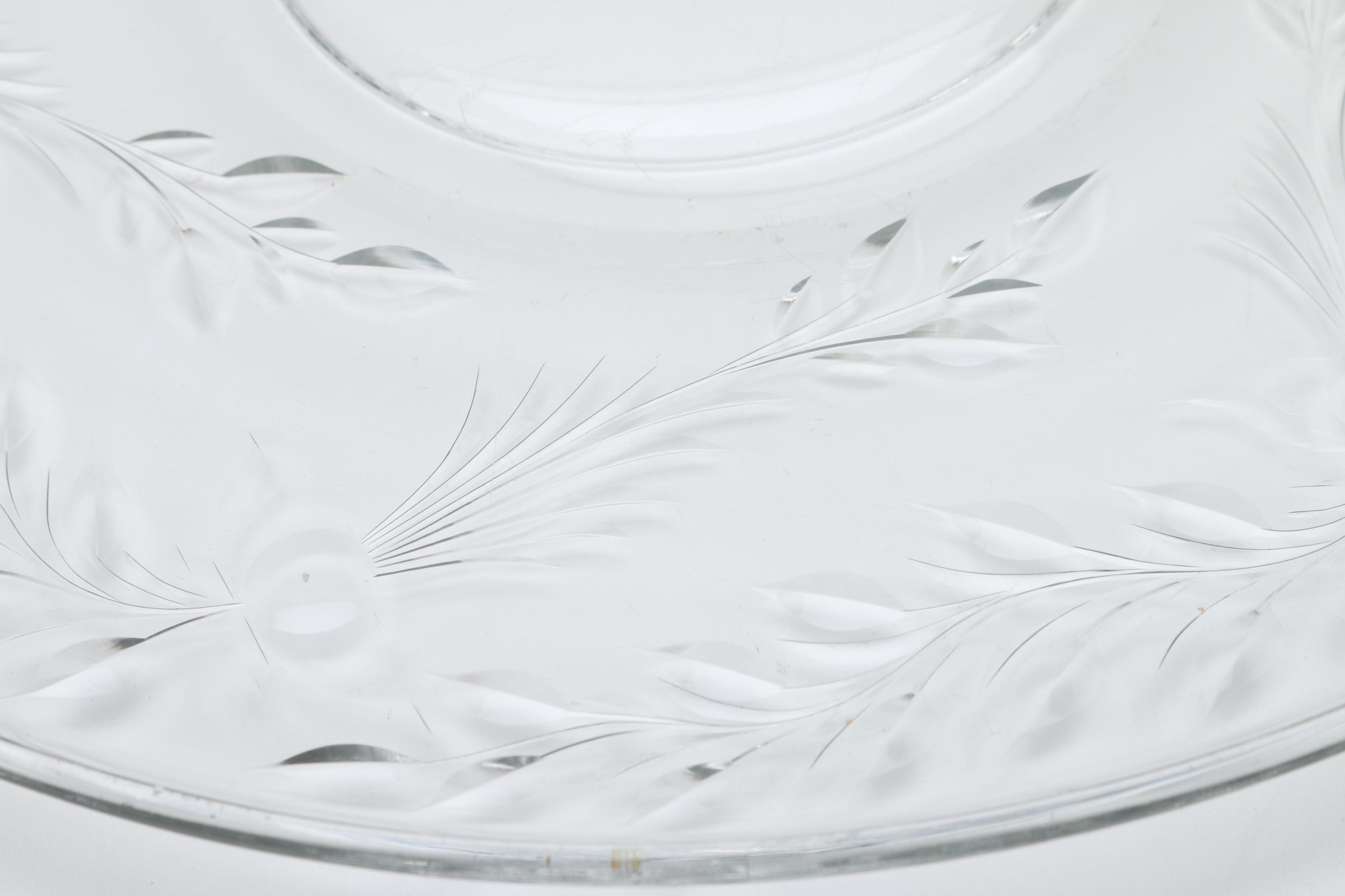 Pair of Glass Serving Platters