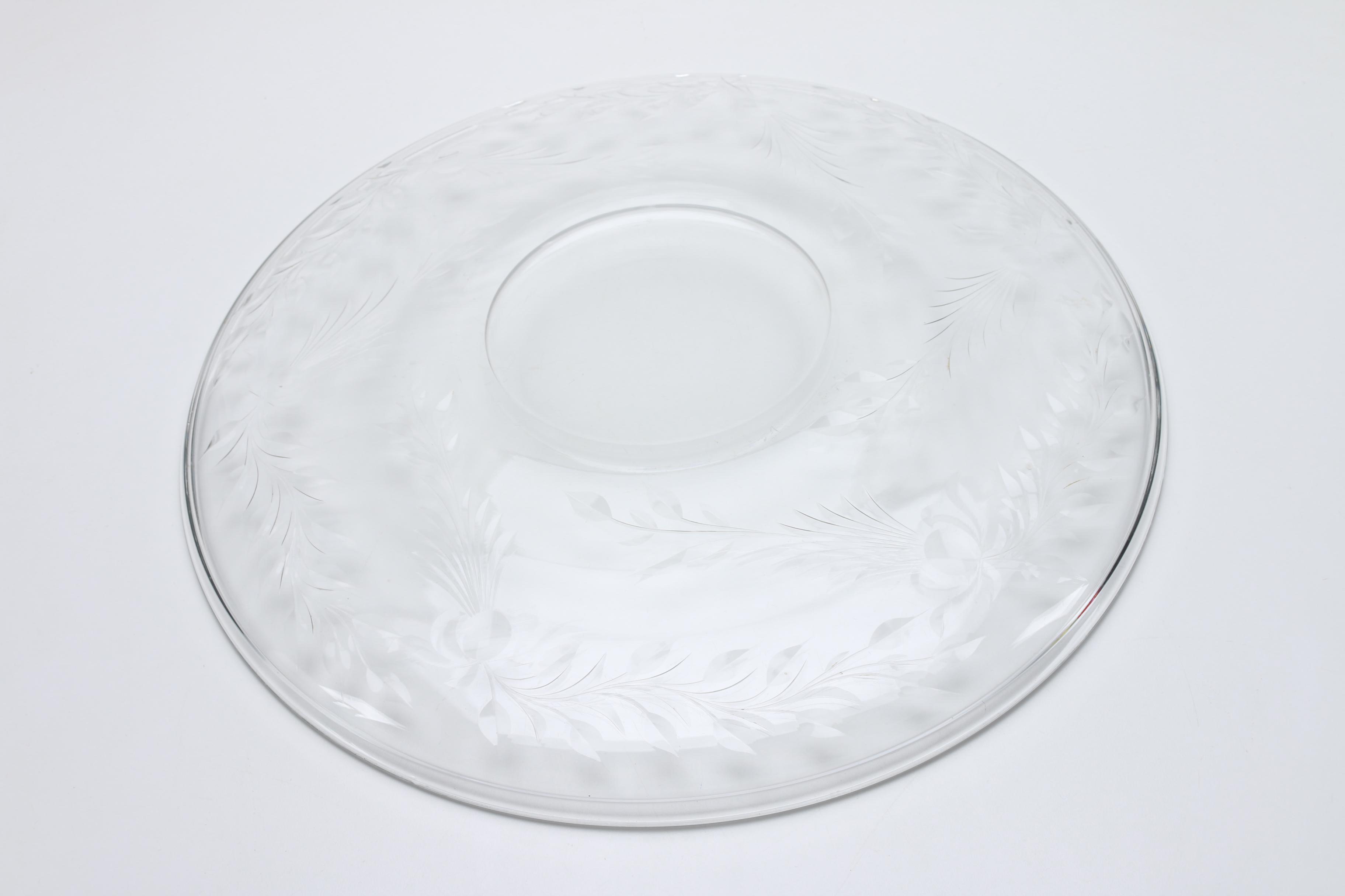 Pair of Glass Serving Platters