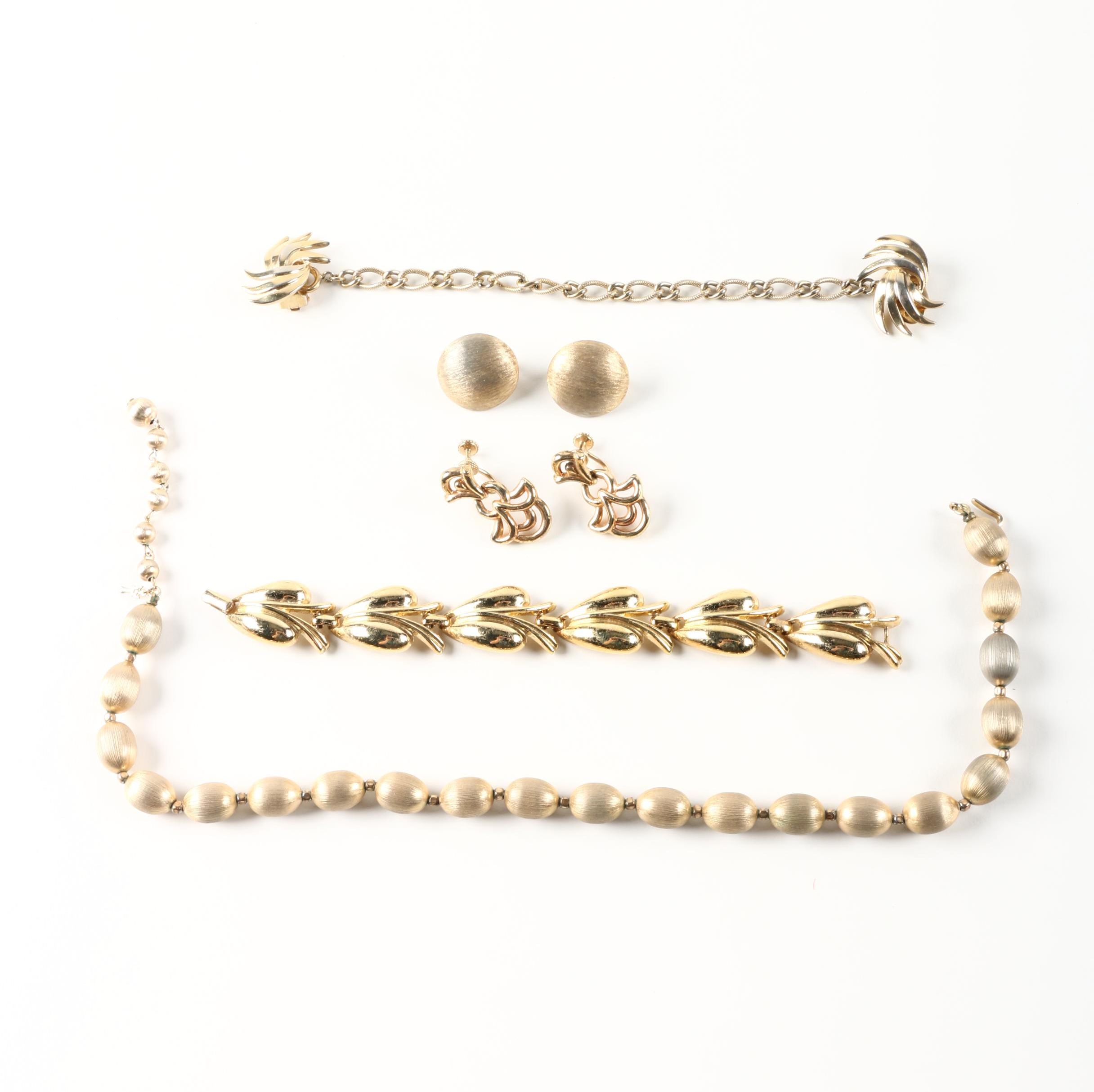 Gold Tone Costume Jewelry by Trifari