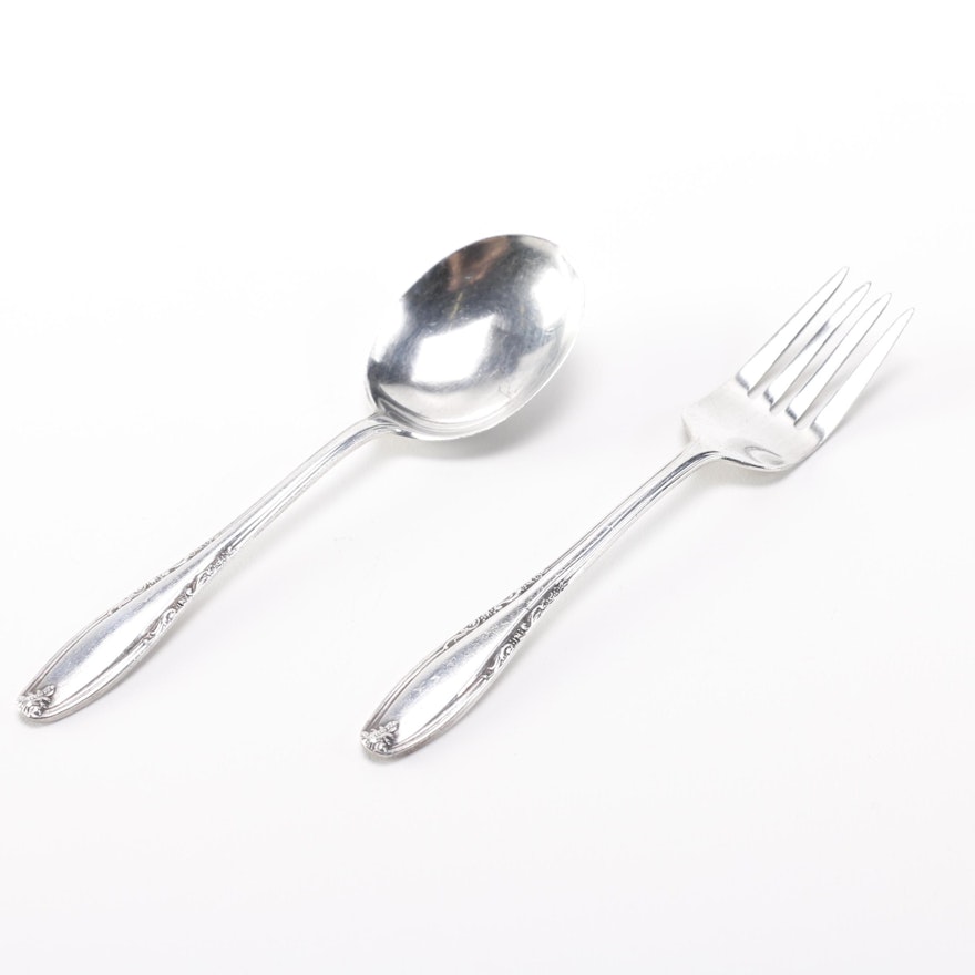 Manchester Silver Co "Leonore" Sterling Silver Infant Spoon and Fork