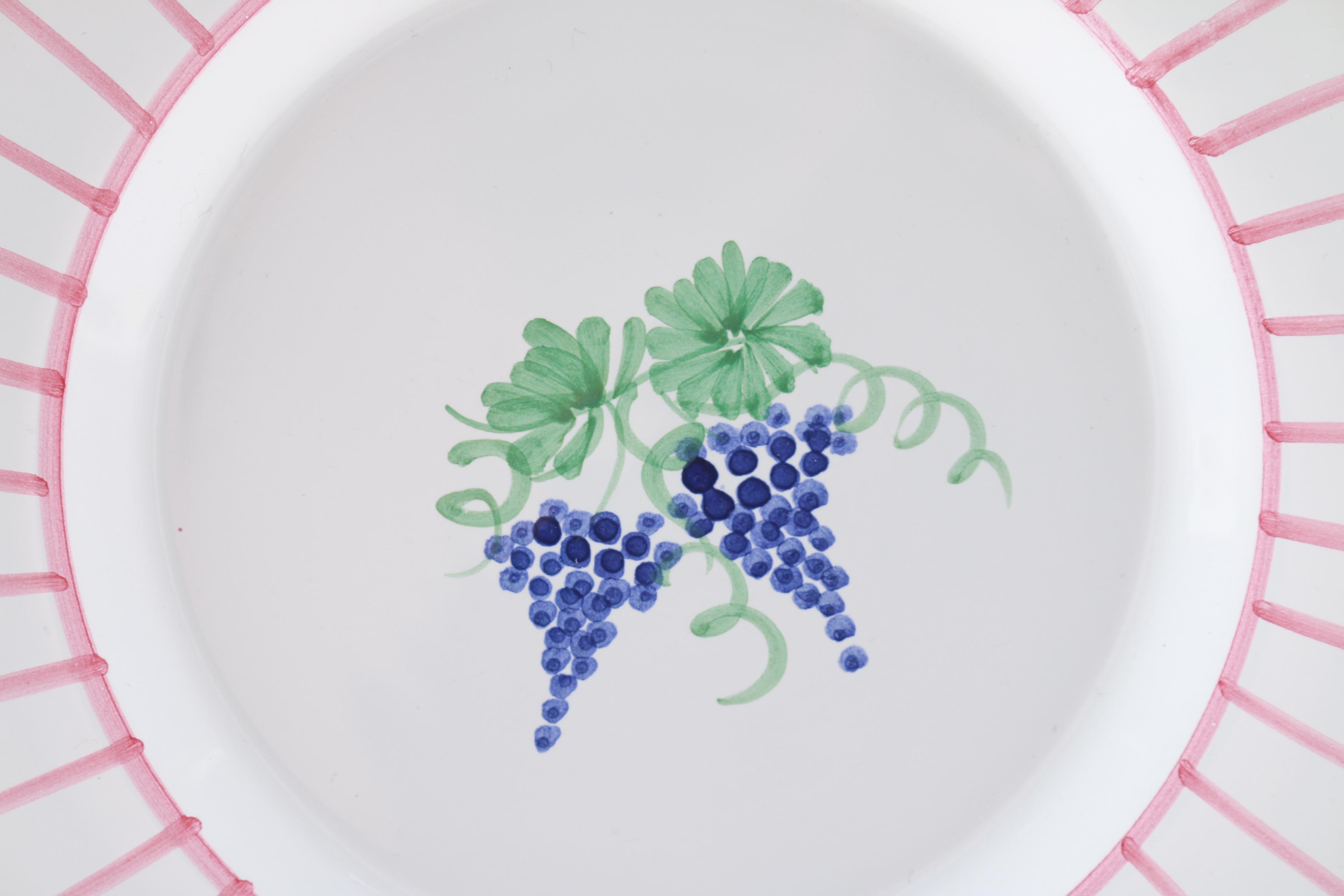 Collection of Grape Pattern Plates From Italy