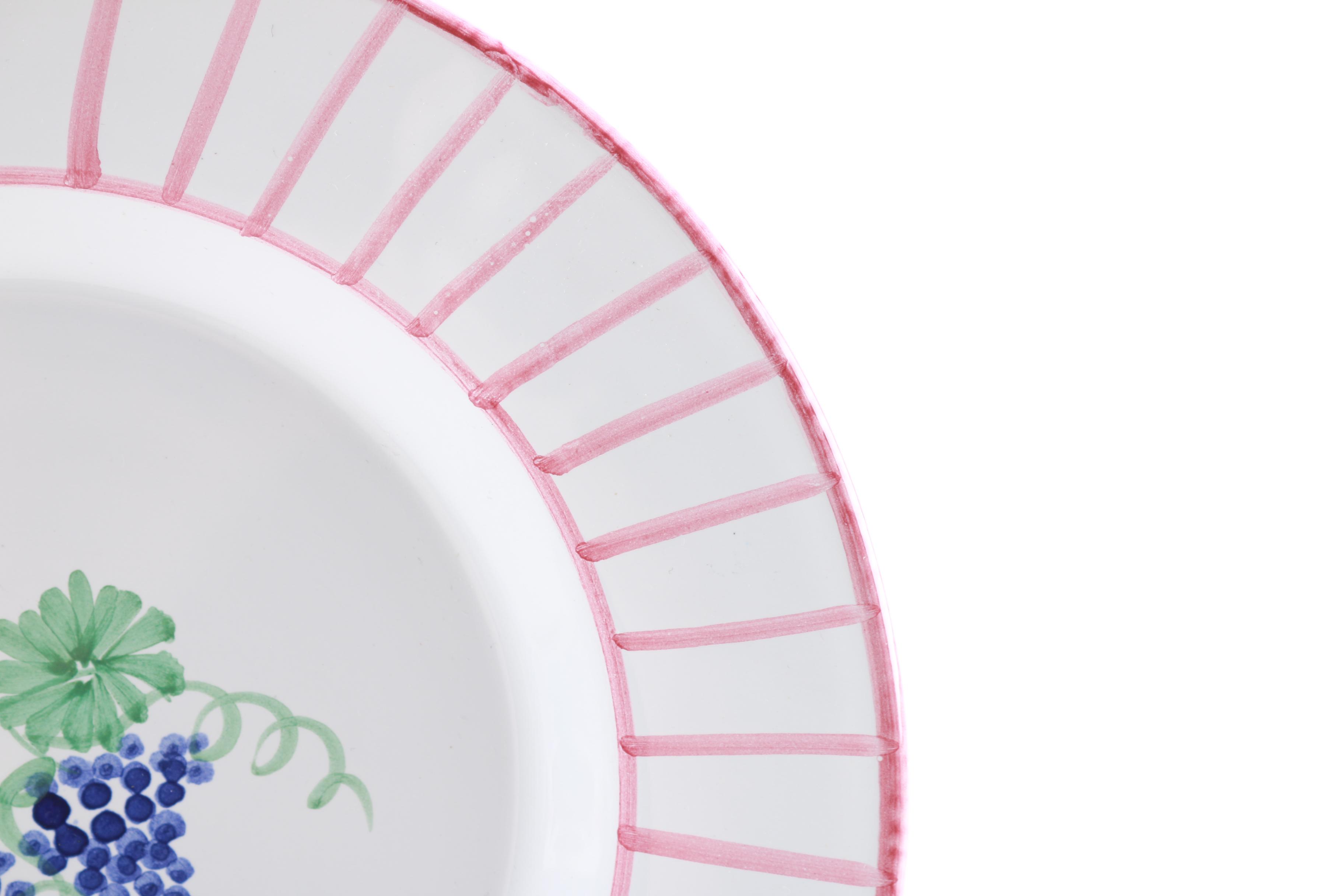 Collection of Grape Pattern Plates From Italy