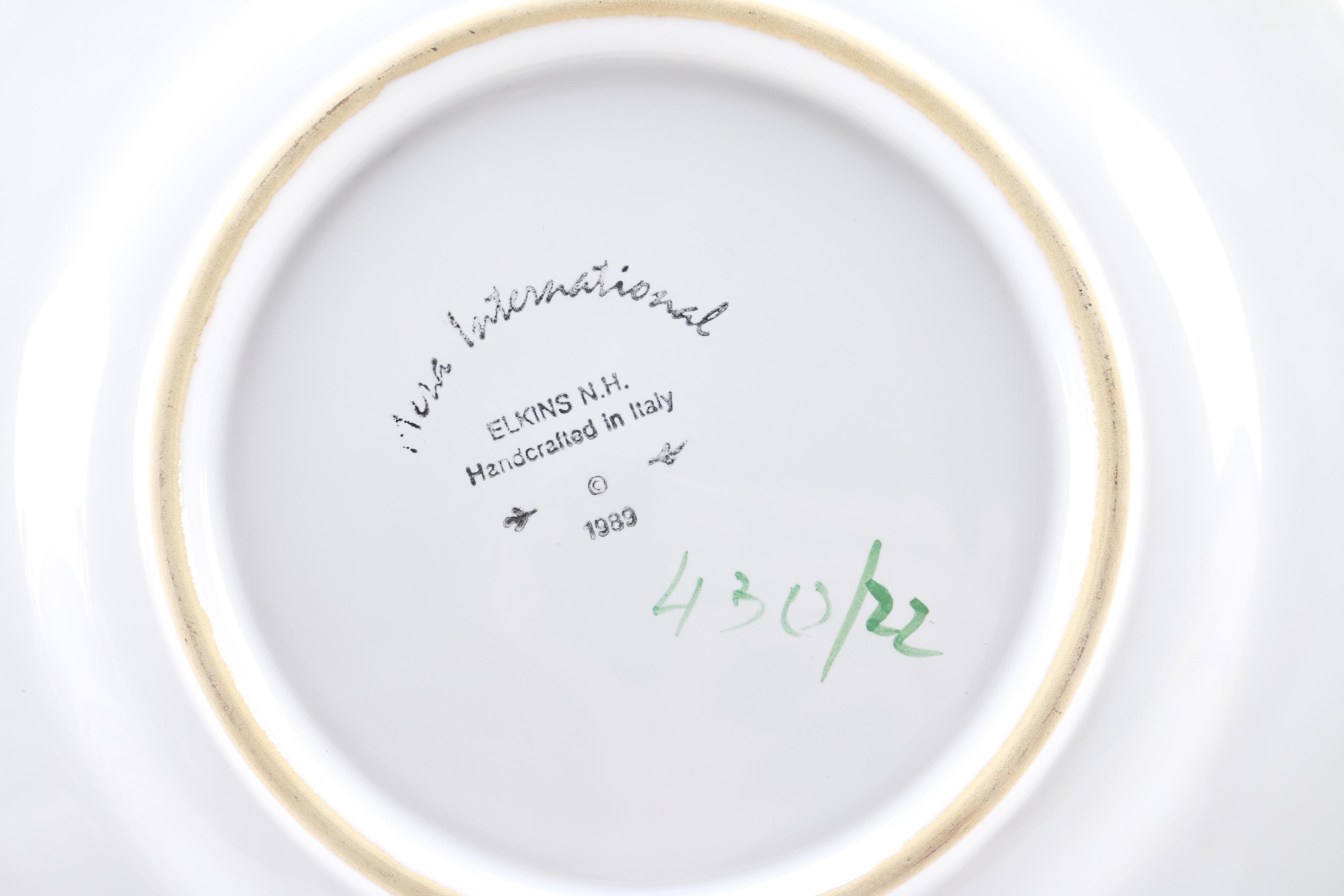 Collection of Grape Pattern Plates From Italy