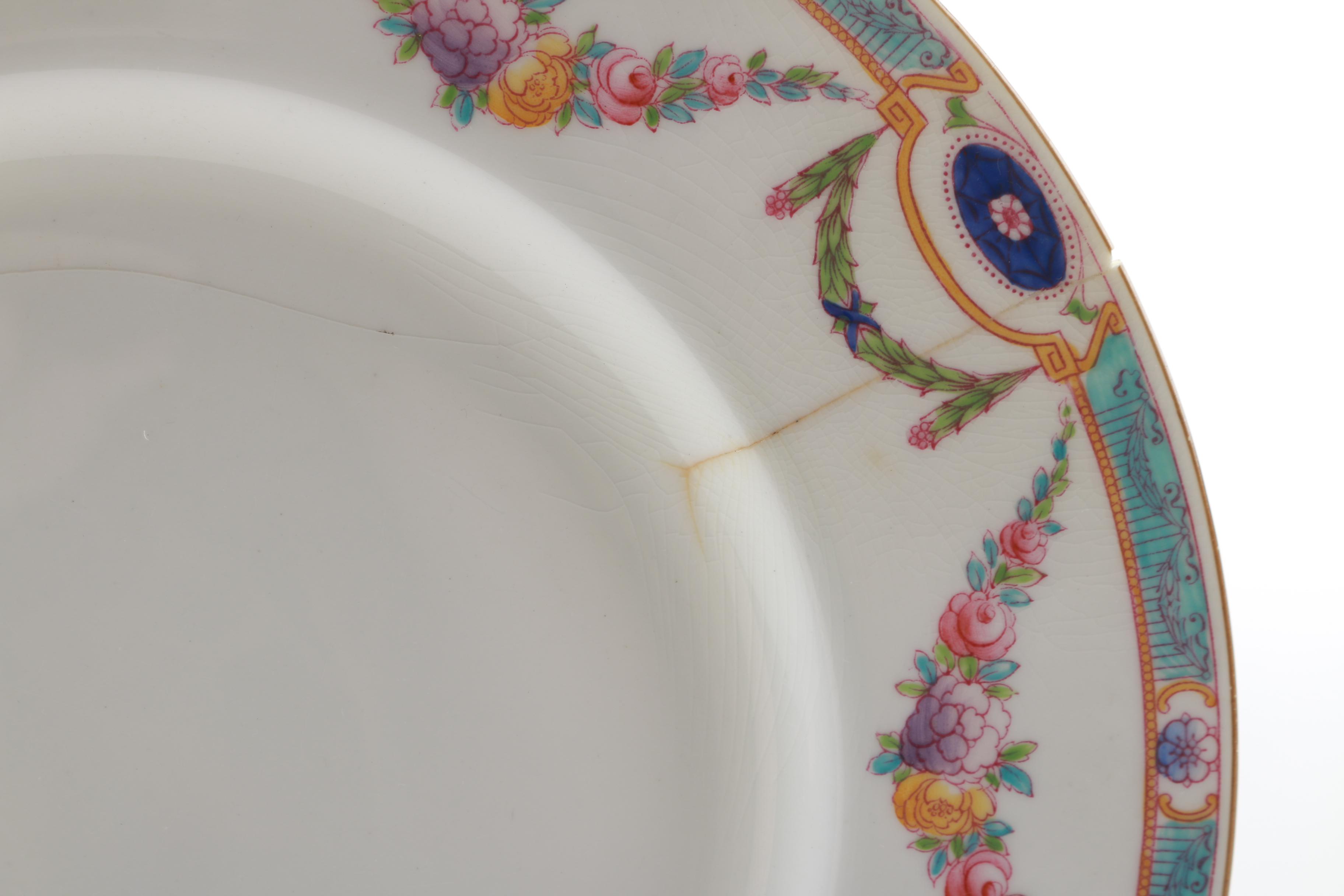 Vintage Royal Worcester "Puritan" Porcelain Dinnerware Set