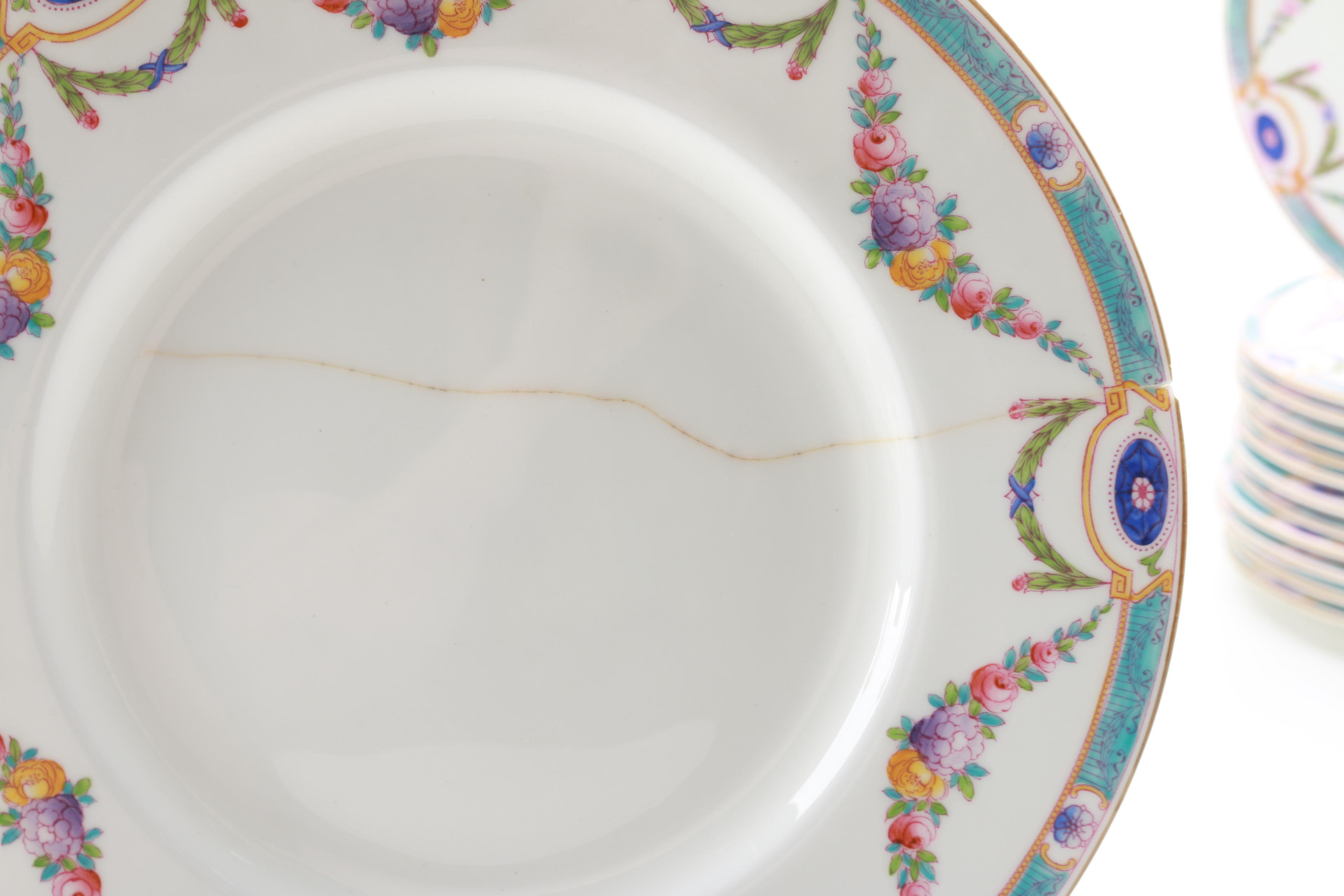 Vintage Royal Worcester "Puritan" Porcelain Dinnerware Set