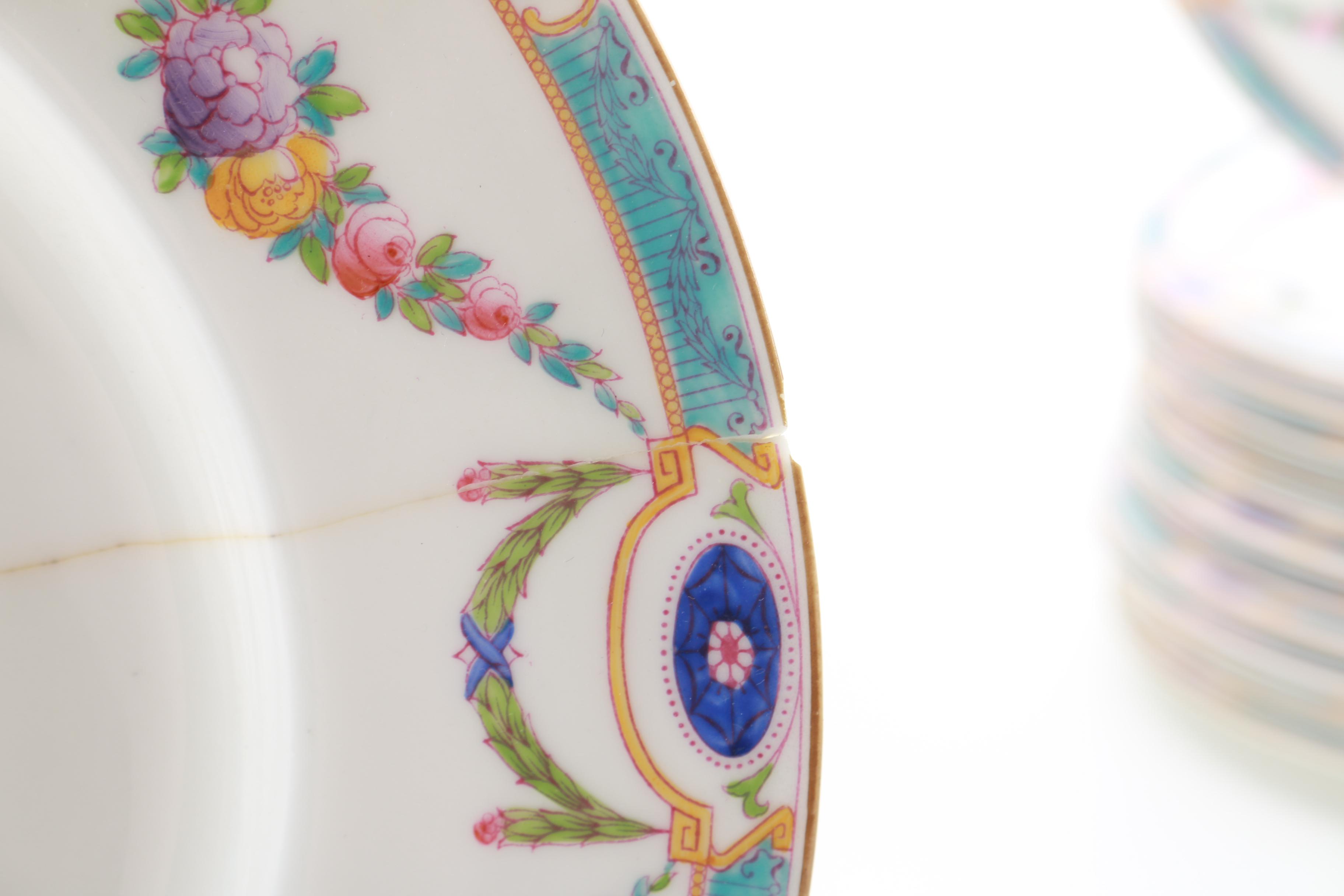 Vintage Royal Worcester "Puritan" Porcelain Dinnerware Set