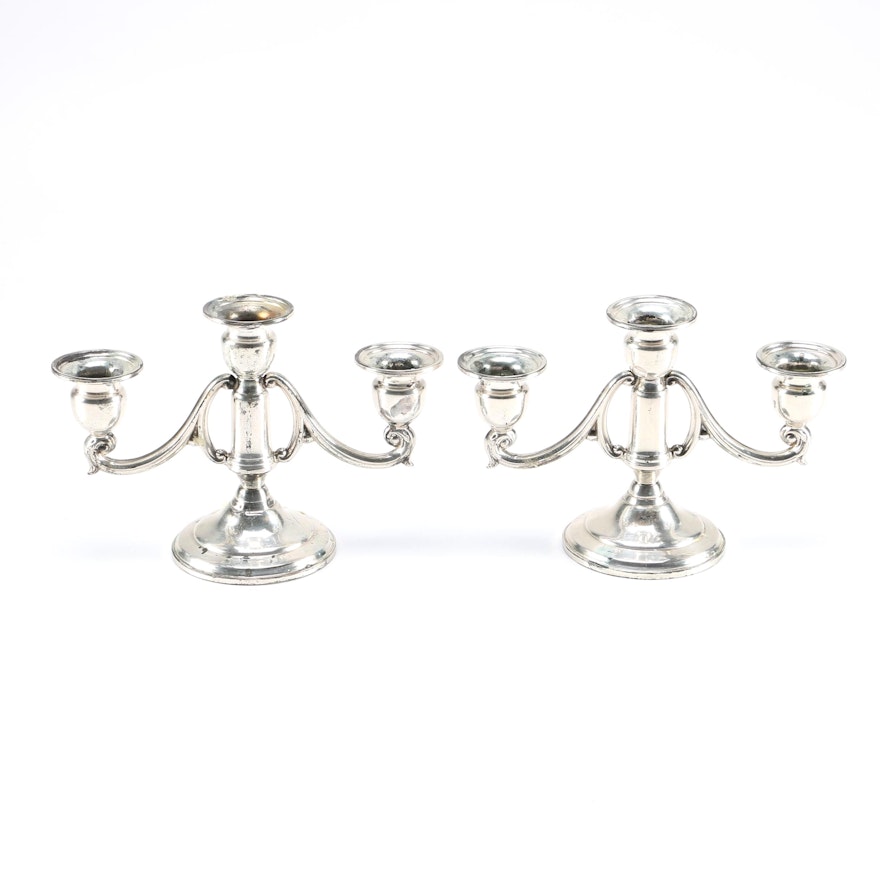 Mueck - Cary Co. Weighted Sterling Silver Candelabra