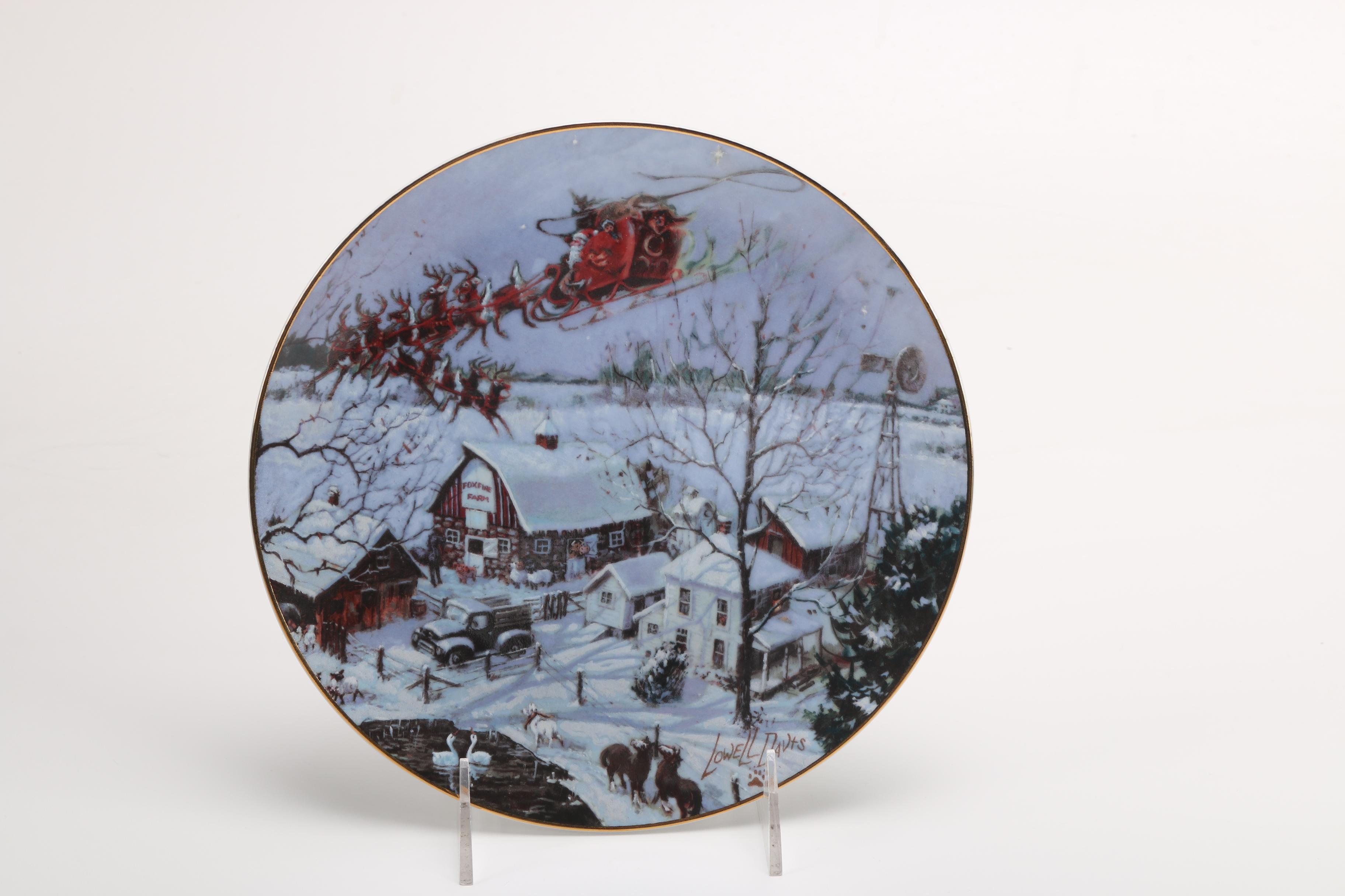 Lowell Davis Schmid "Country Christmas" Plates