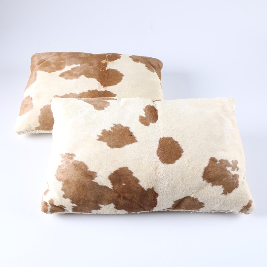Pair of Cow Hide Pillows