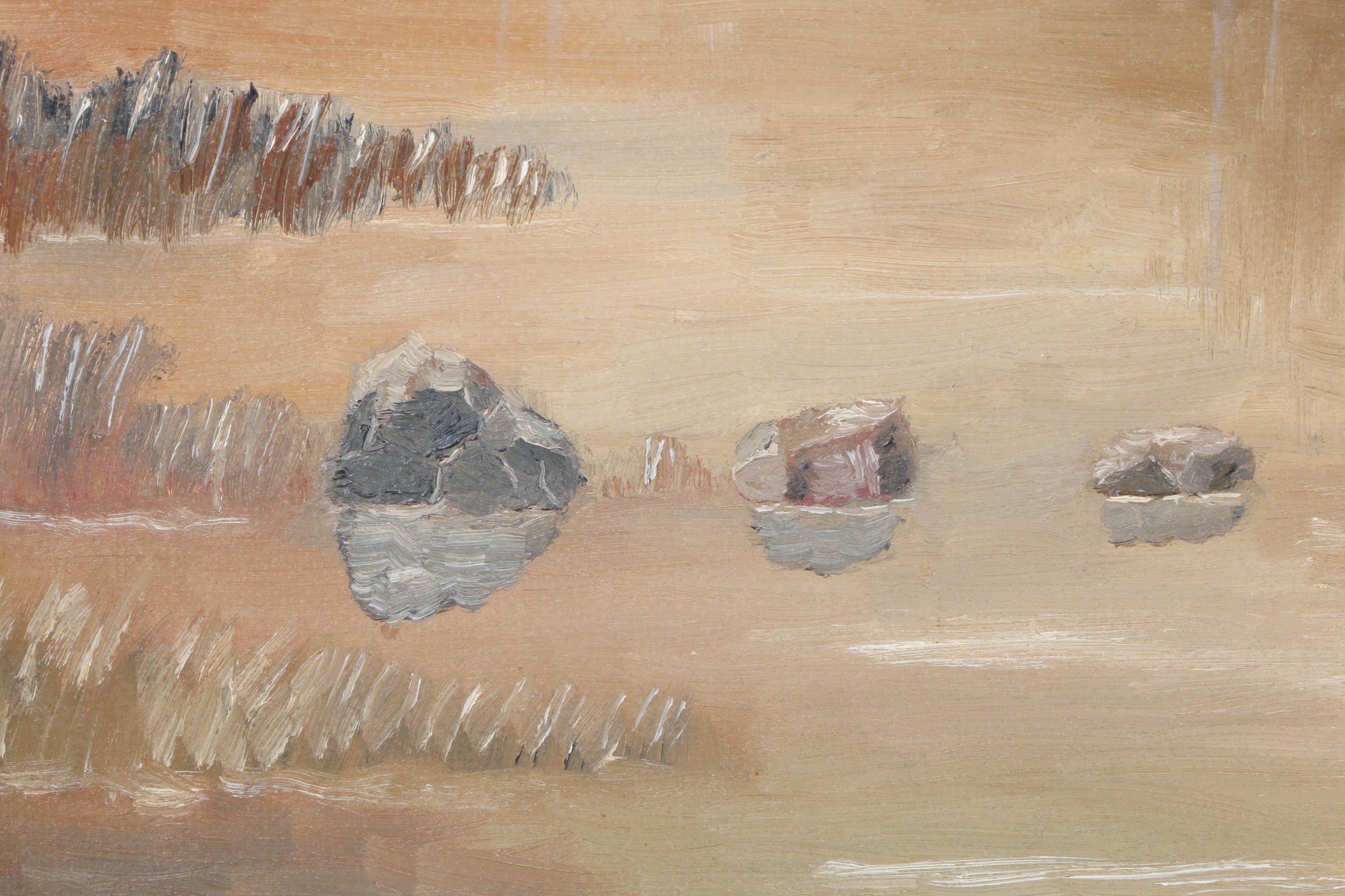 Roe B. Moore Oil Painting on Board of Landscape