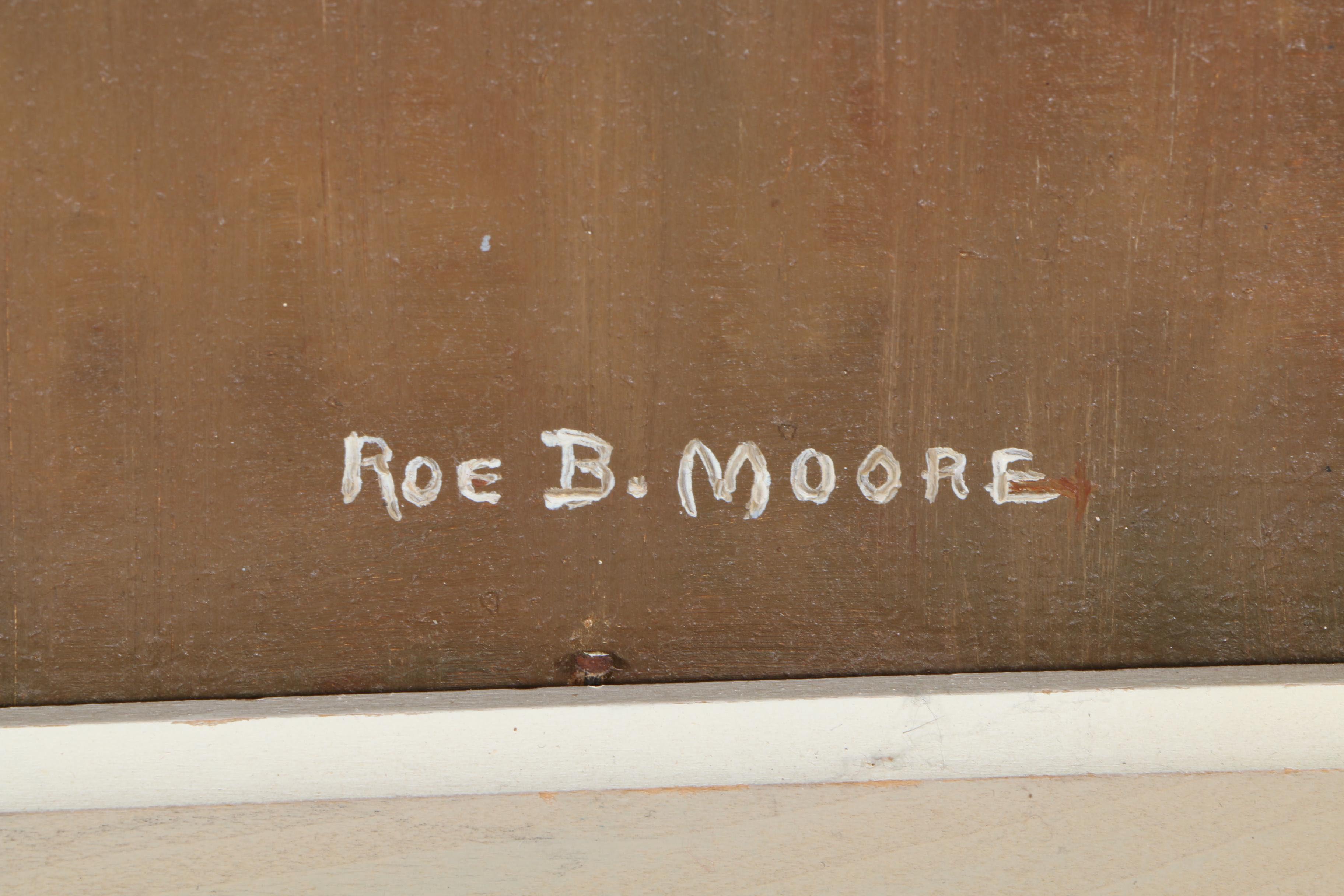 Roe B. Moore Oil Painting on Board of Landscape