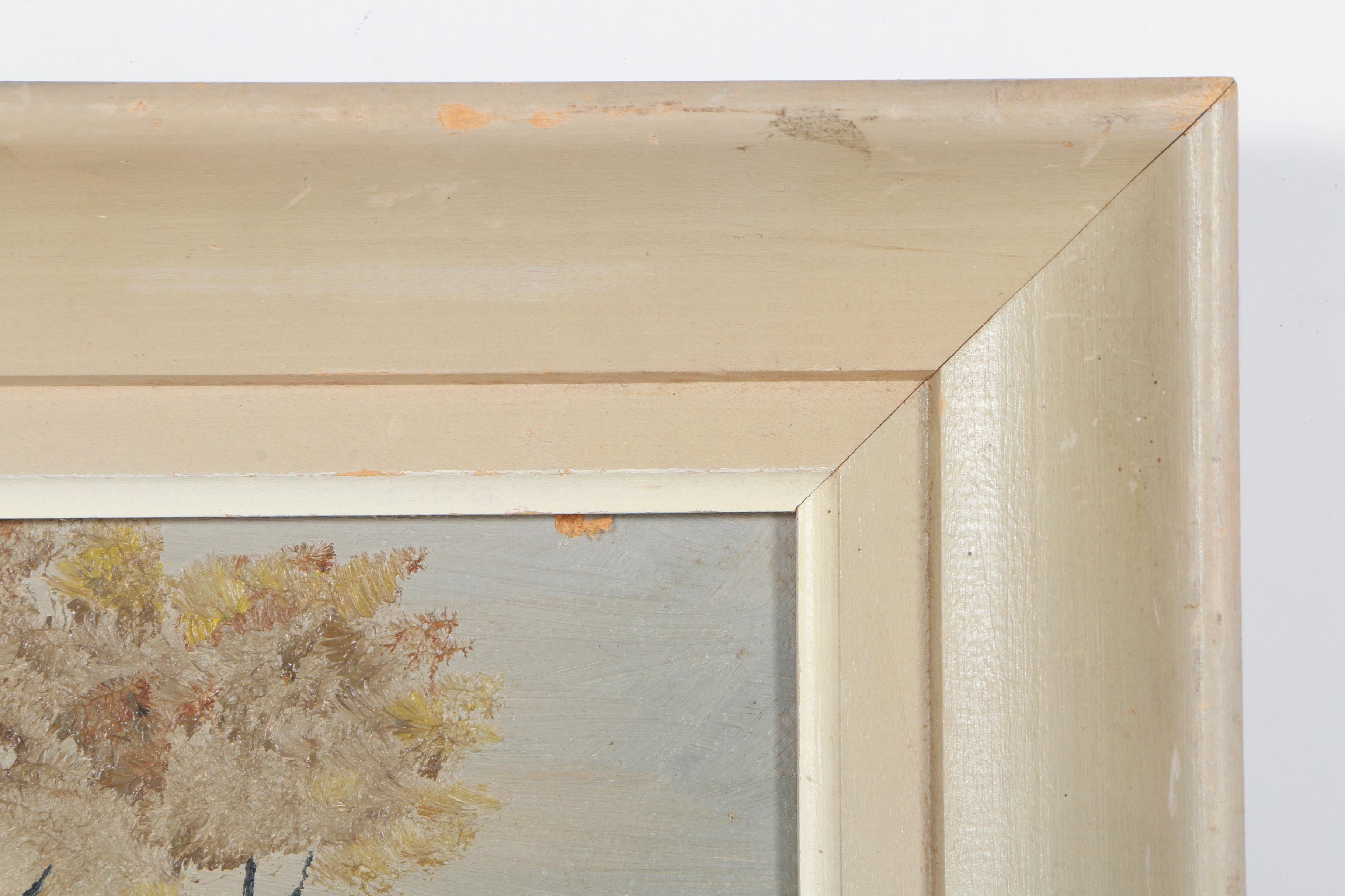 Roe B. Moore Oil Painting on Board of Landscape