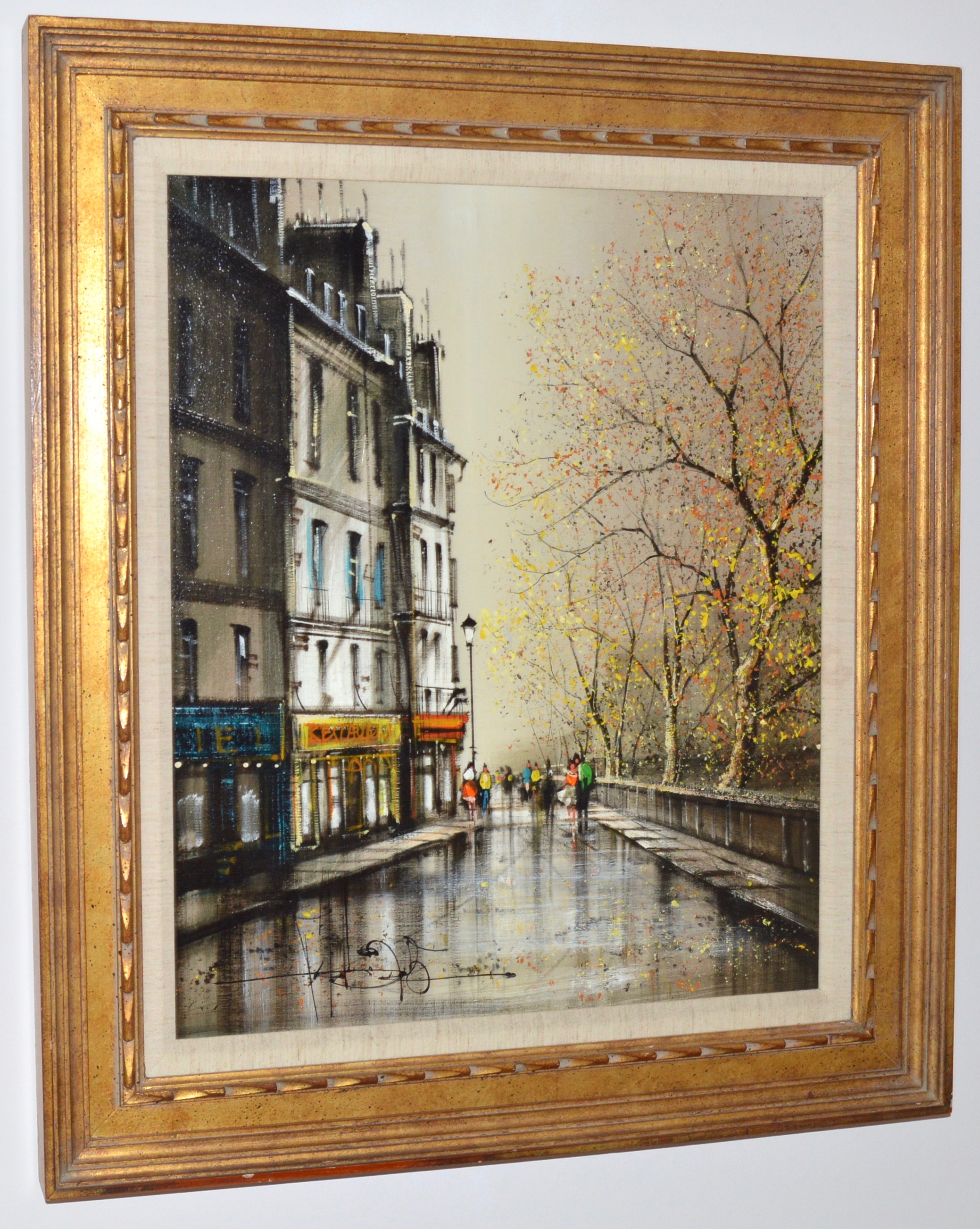 Original French Oil Painting by Antoine Valdi