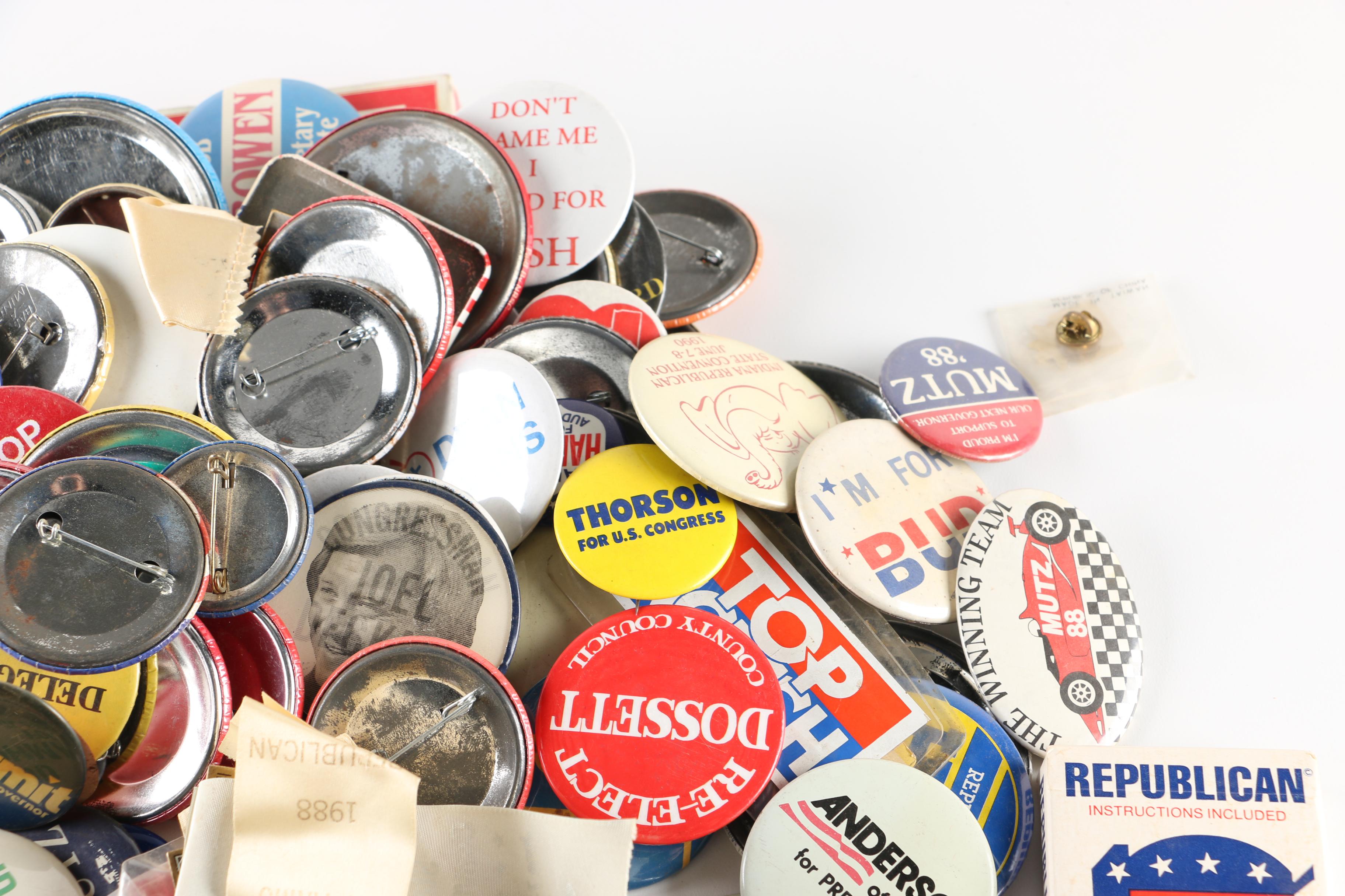 Assortment of Campaign and Other Buttons