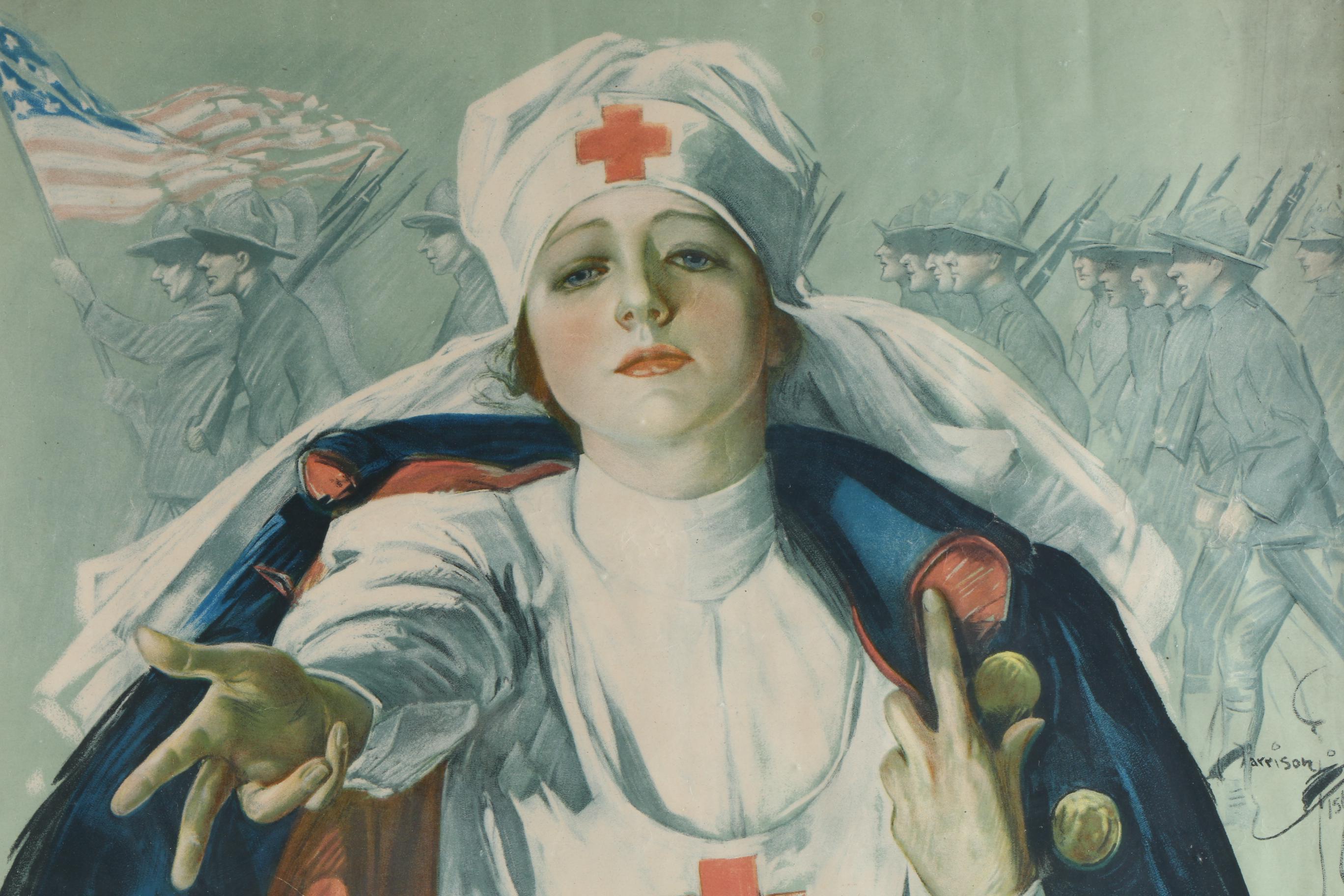 After Harrison Fisher Red Cross Poster