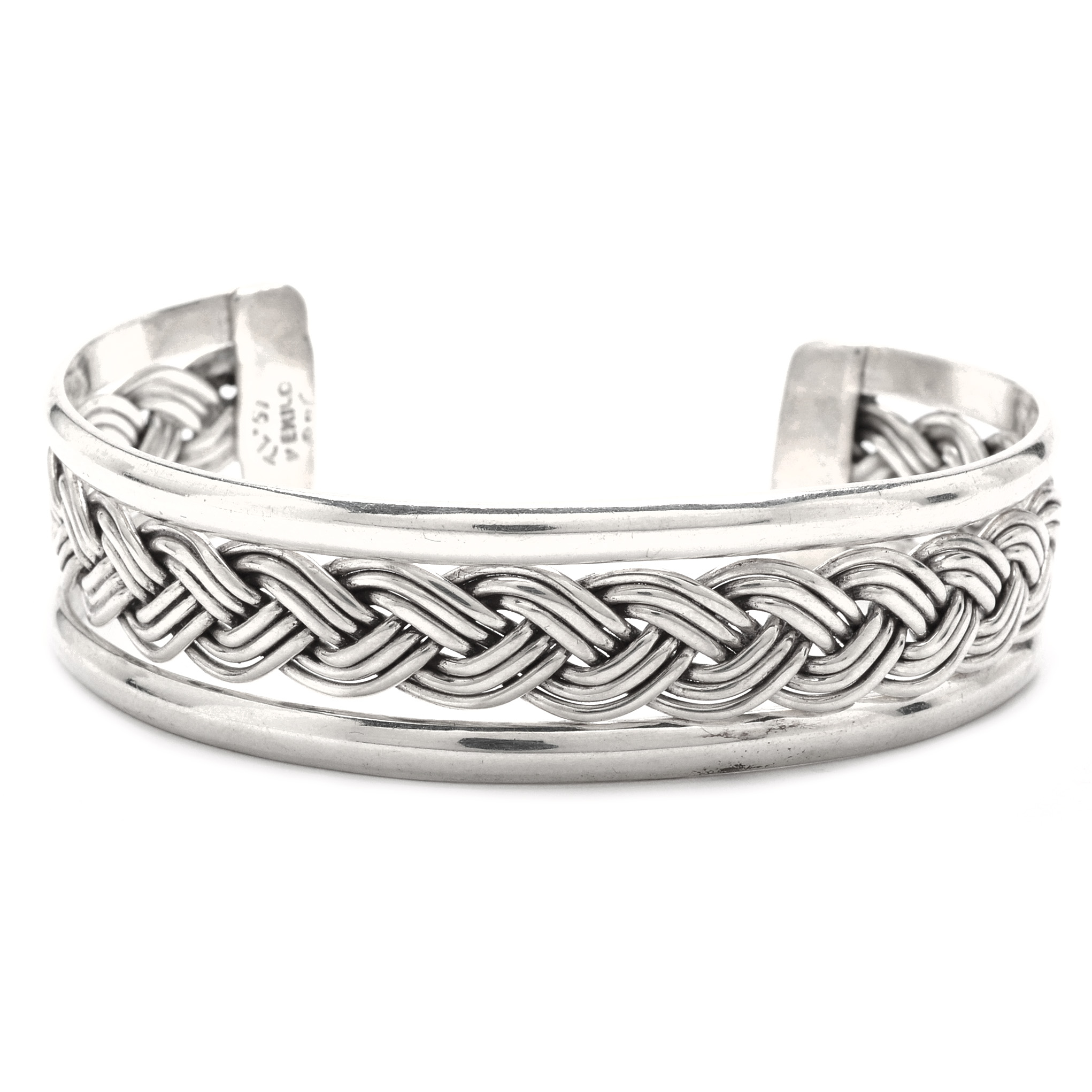 Taxo Mexico Sterling Silver Braided Cuff Bracelet