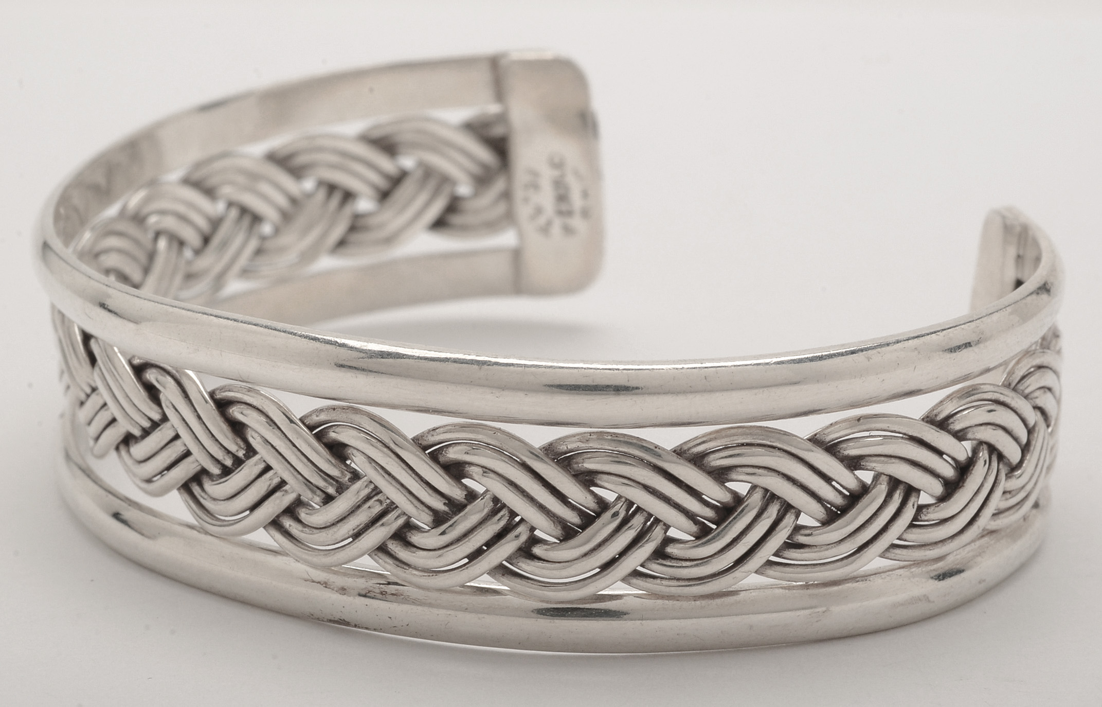 Taxo Mexico Sterling Silver Braided Cuff Bracelet