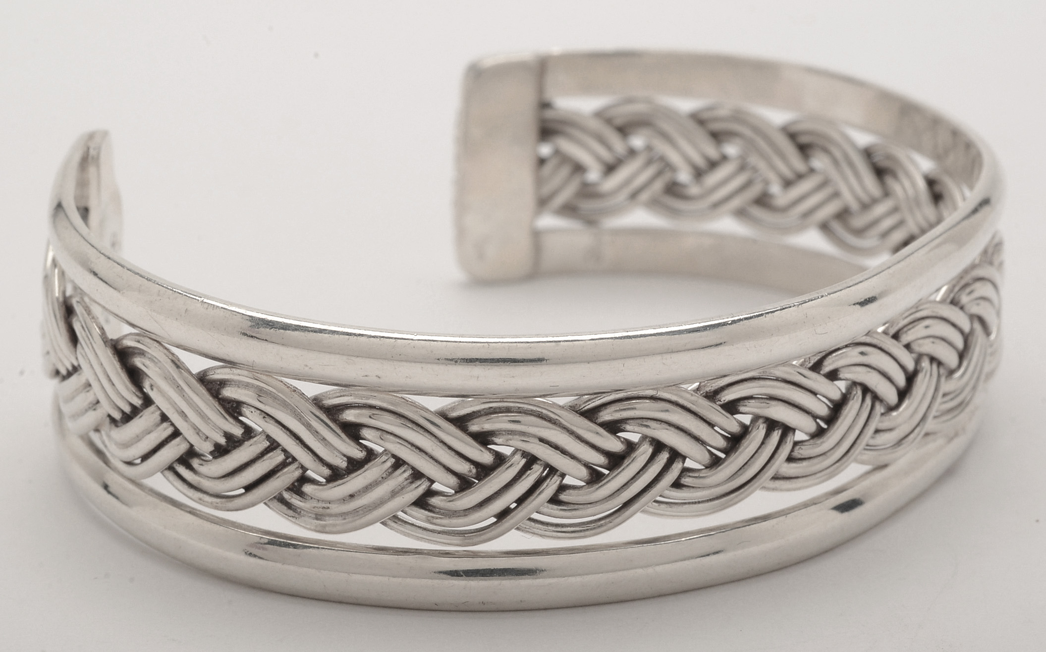 Taxo Mexico Sterling Silver Braided Cuff Bracelet