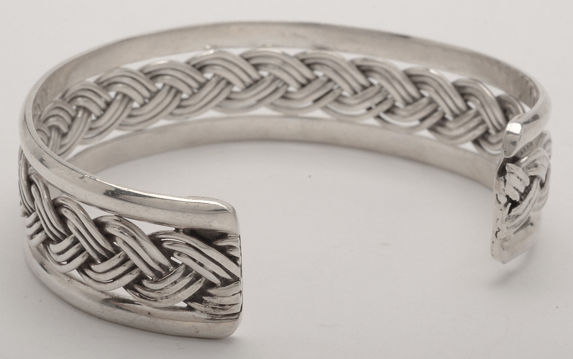 Taxo Mexico Sterling Silver Braided Cuff Bracelet