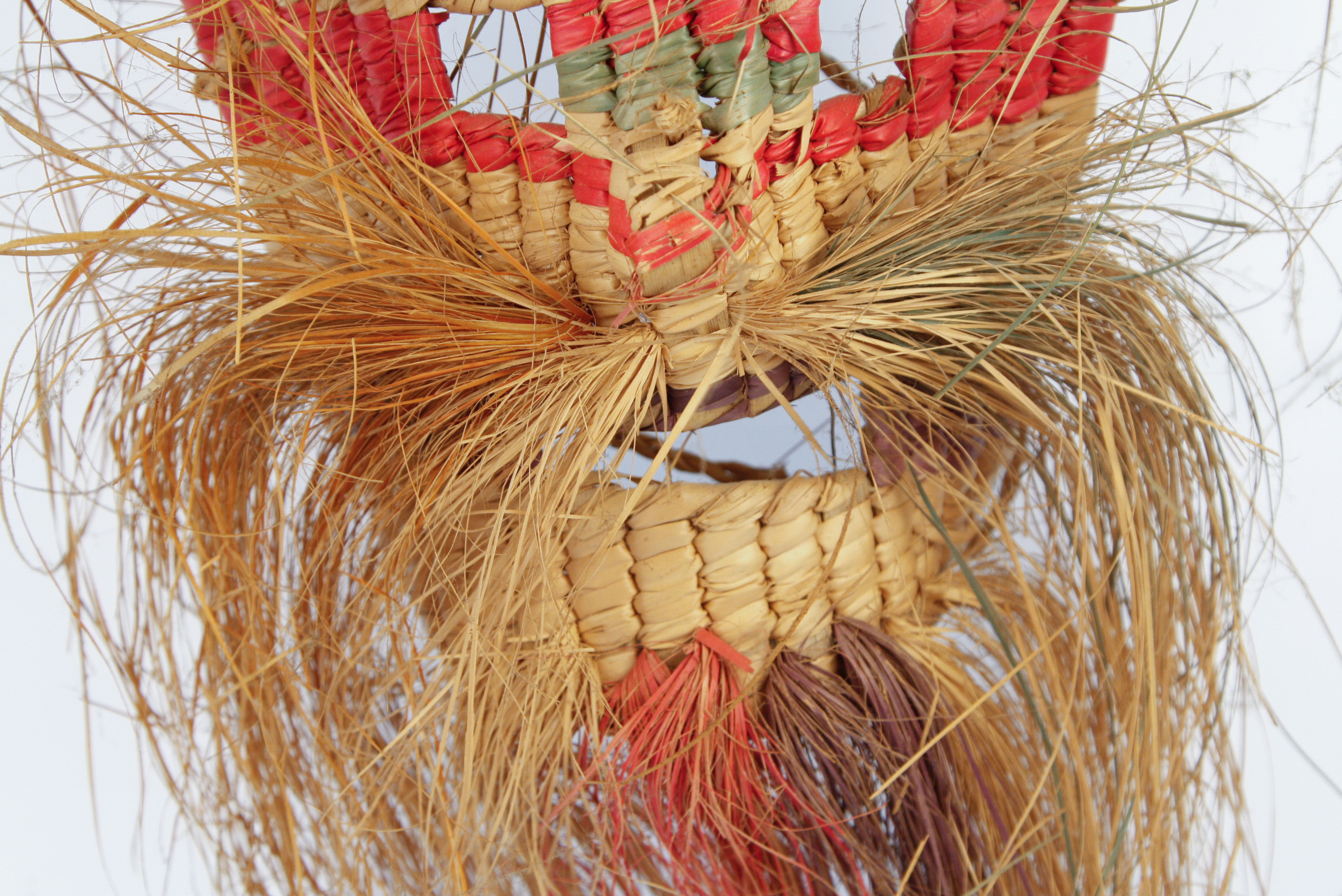 Handwoven Mexican Folk Art Straw Mask
