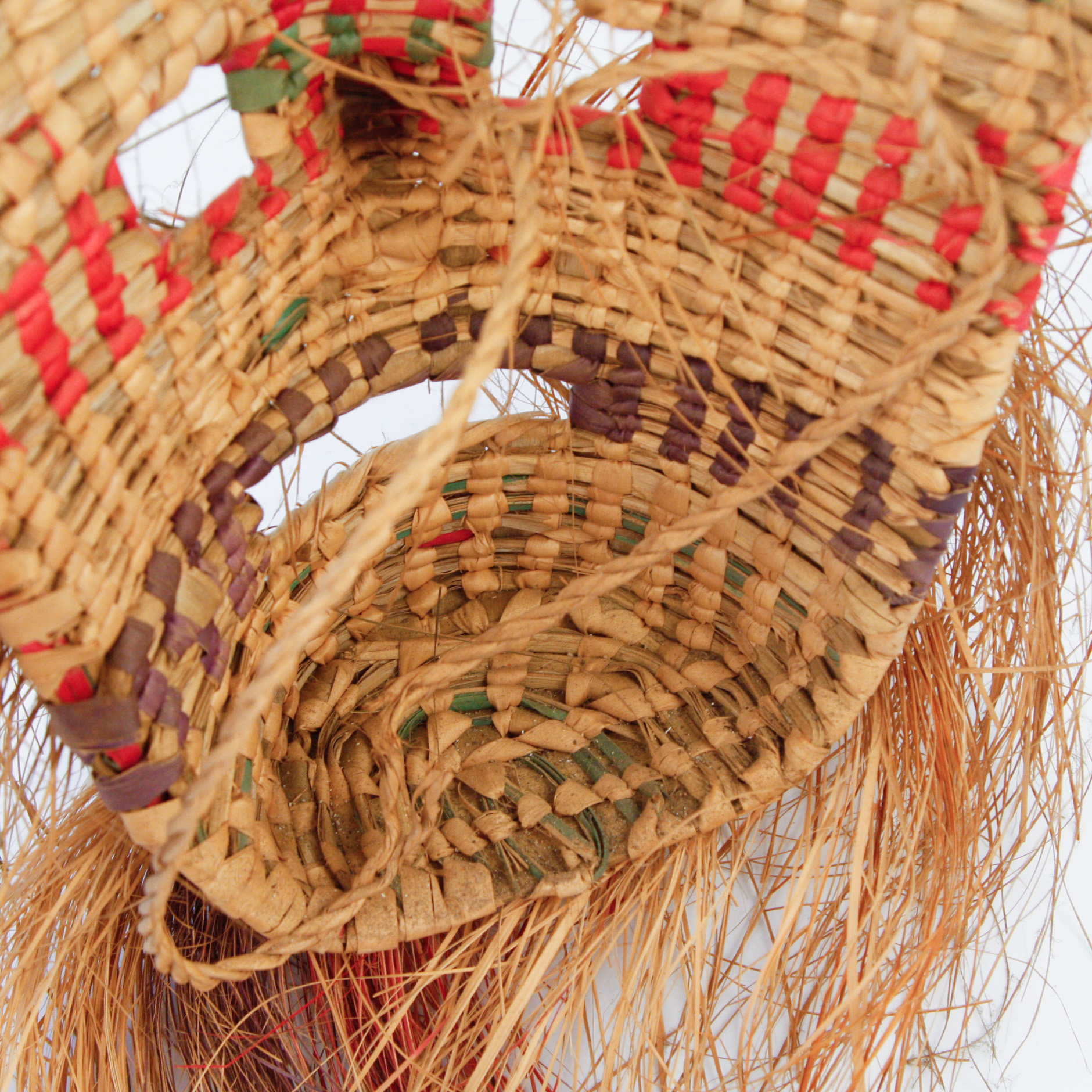Handwoven Mexican Folk Art Straw Mask