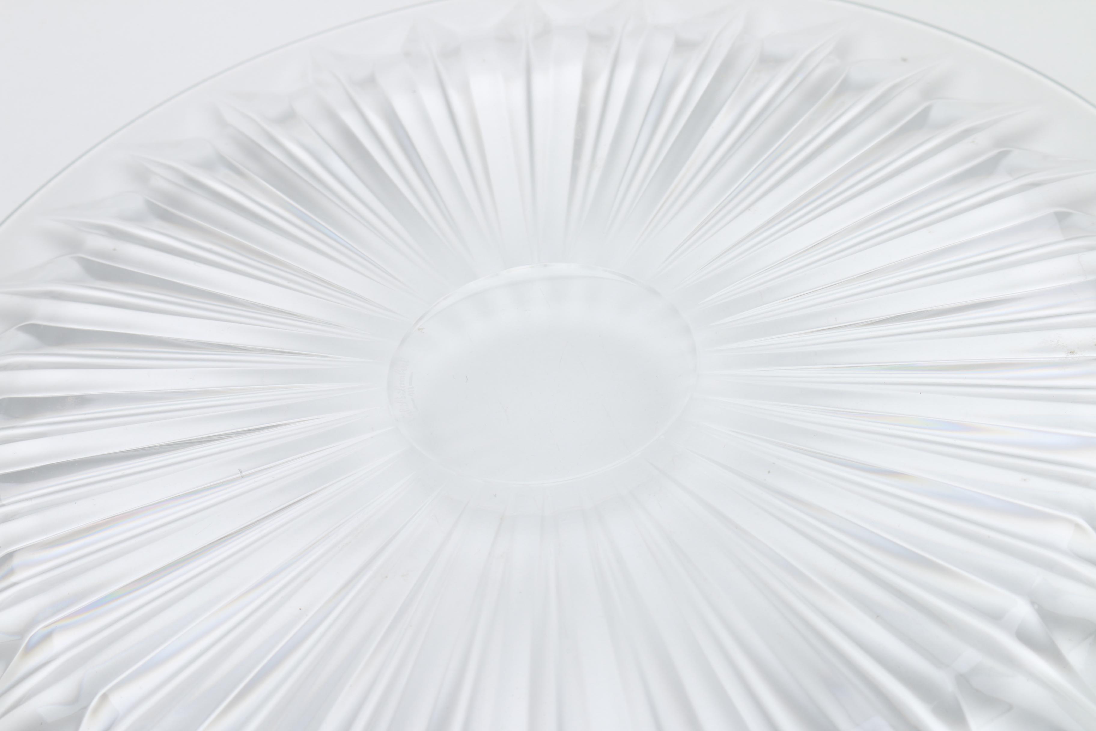 Val St Lambert Crystal Plate