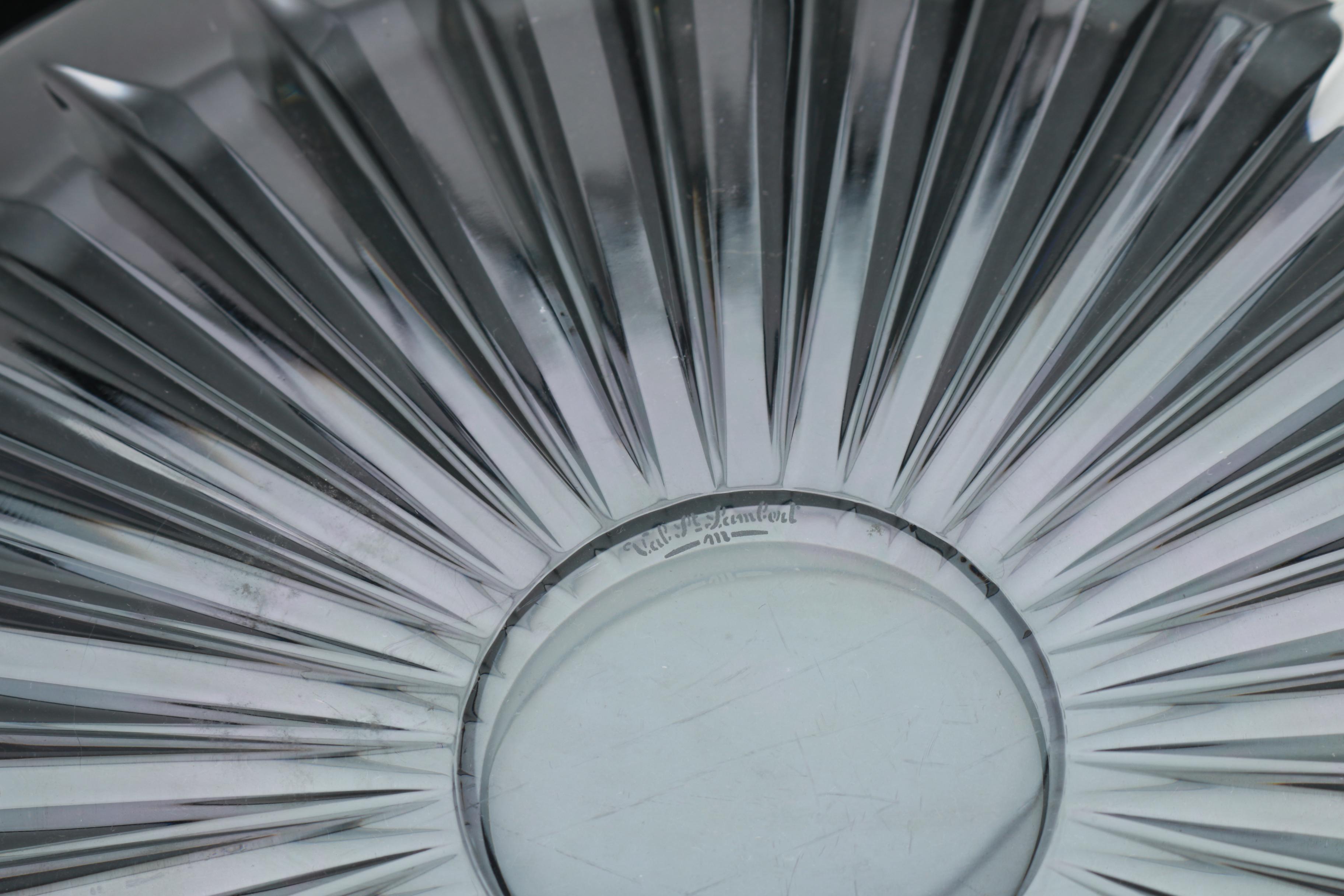 Val St Lambert Crystal Plate