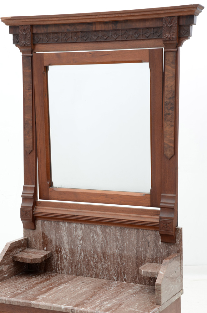 Antique Marble Top Washstand with Mirror