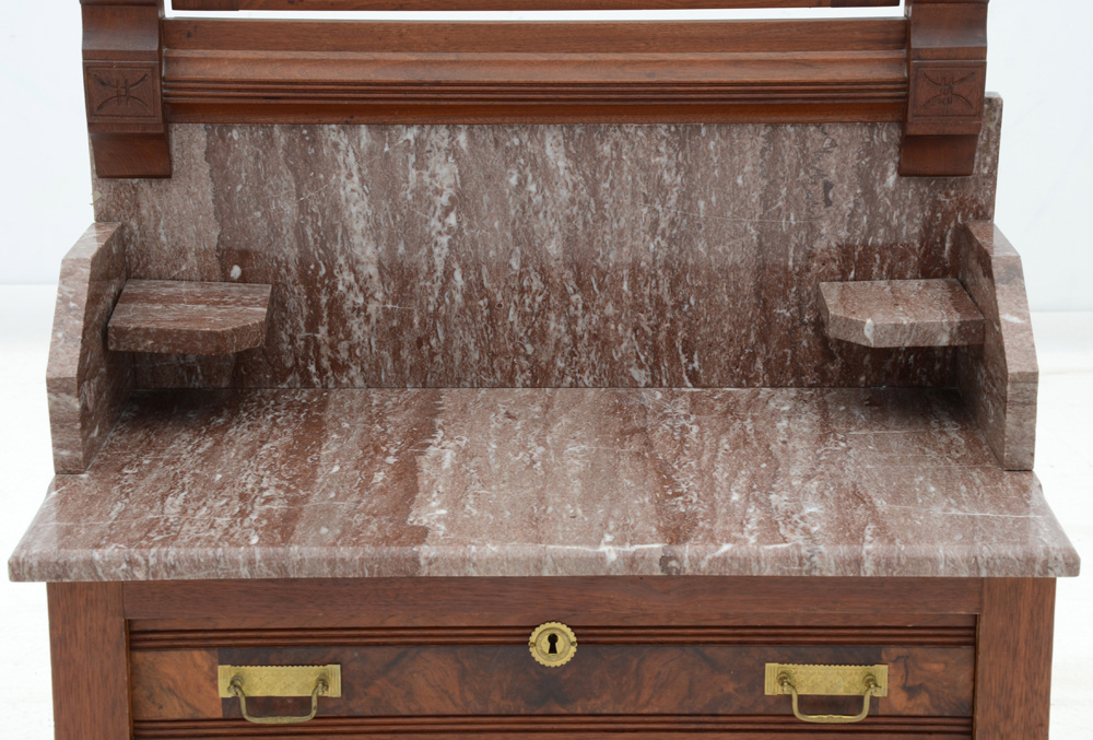 Antique Marble Top Washstand with Mirror