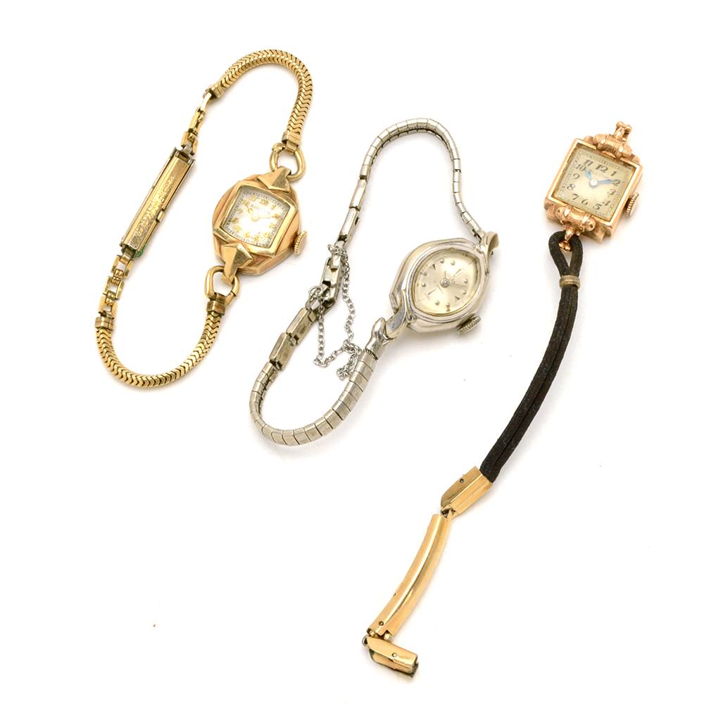 Assortment of Three Vintage Women's Watches Including Bulova