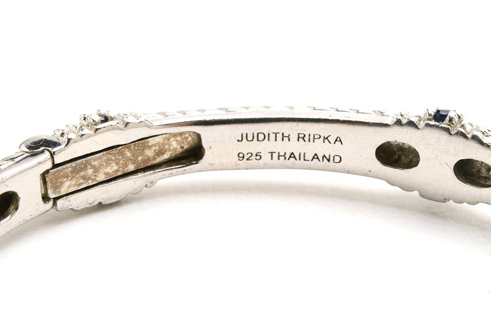 Judith Ripka Sterling Silver Natural Sapphire Cuff Bracelet