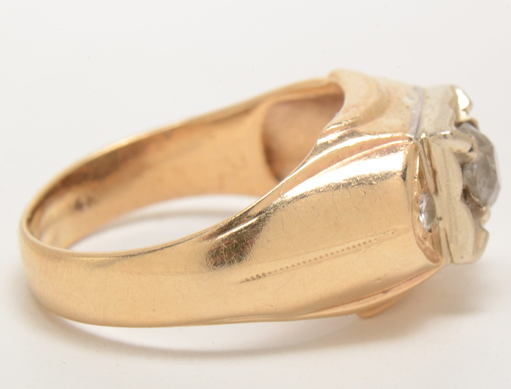 Men's 14K Yellow Gold Diamond Ring