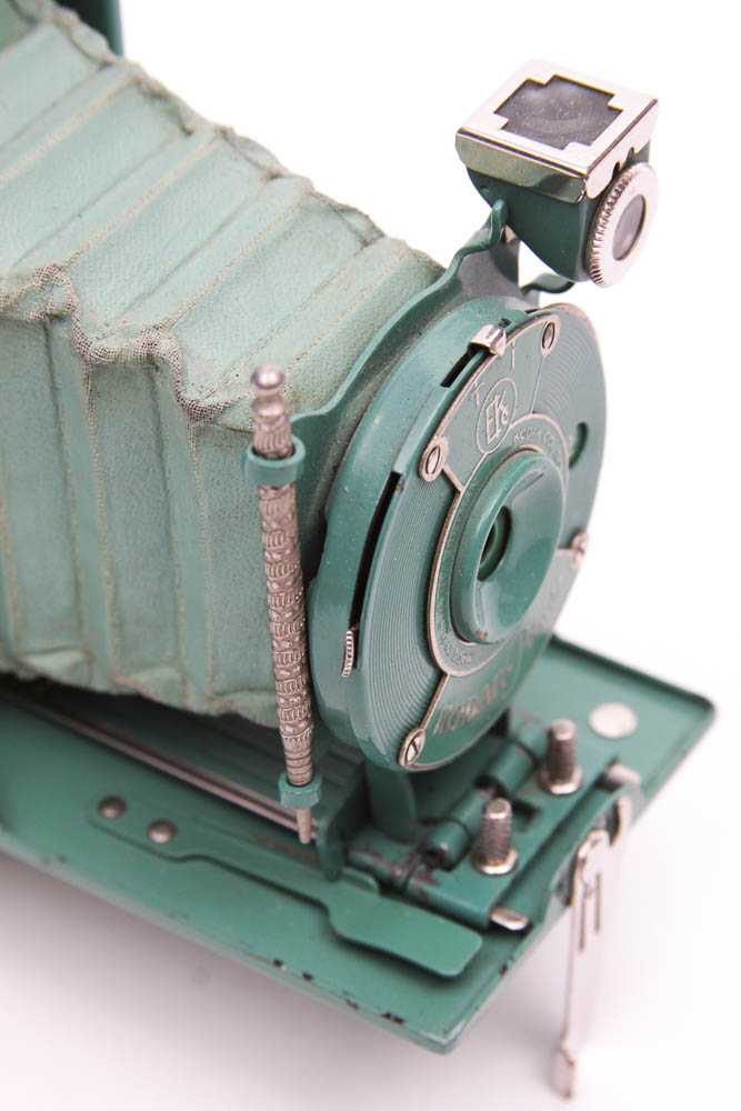 Vintage Kodak "Petite"  Mint Green Folding Camera
