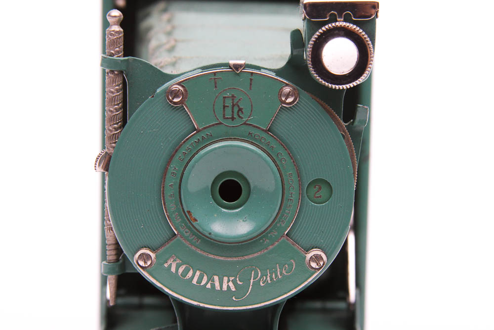Vintage Kodak "Petite"  Mint Green Folding Camera