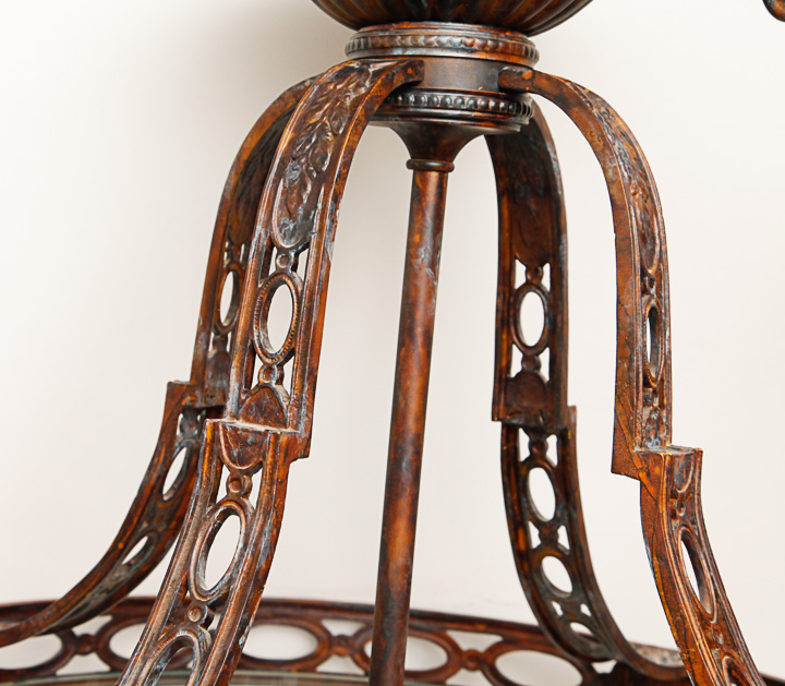 Large Metal and Glass Pendant Light