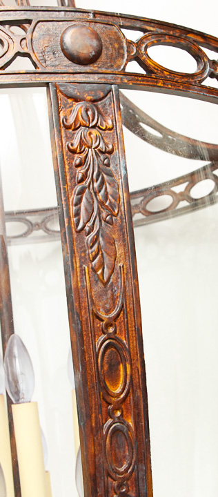 Large Metal and Glass Pendant Light