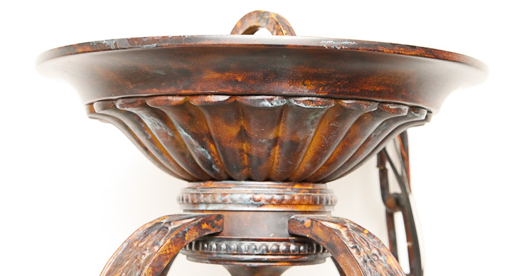 Large Metal and Glass Pendant Light