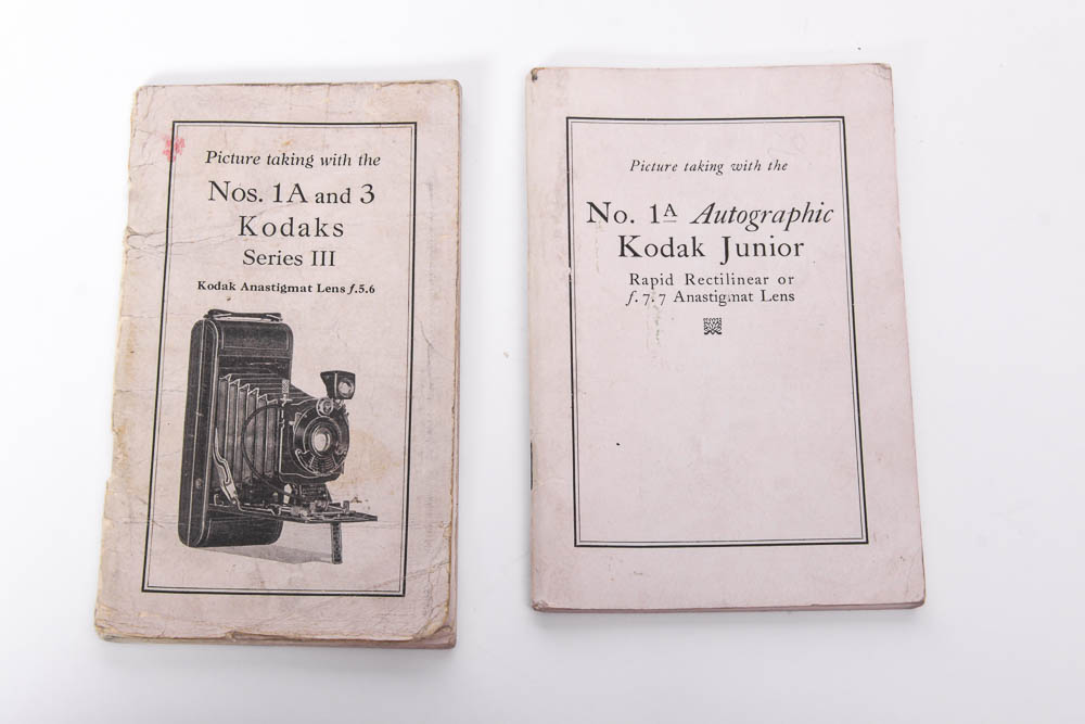 Vintage Kodak 3 Series III Cameras and Original Manual