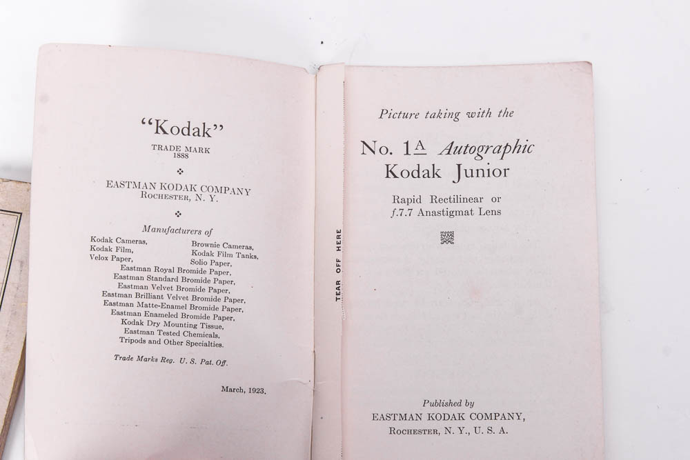 Vintage Kodak 3 Series III Cameras and Original Manual