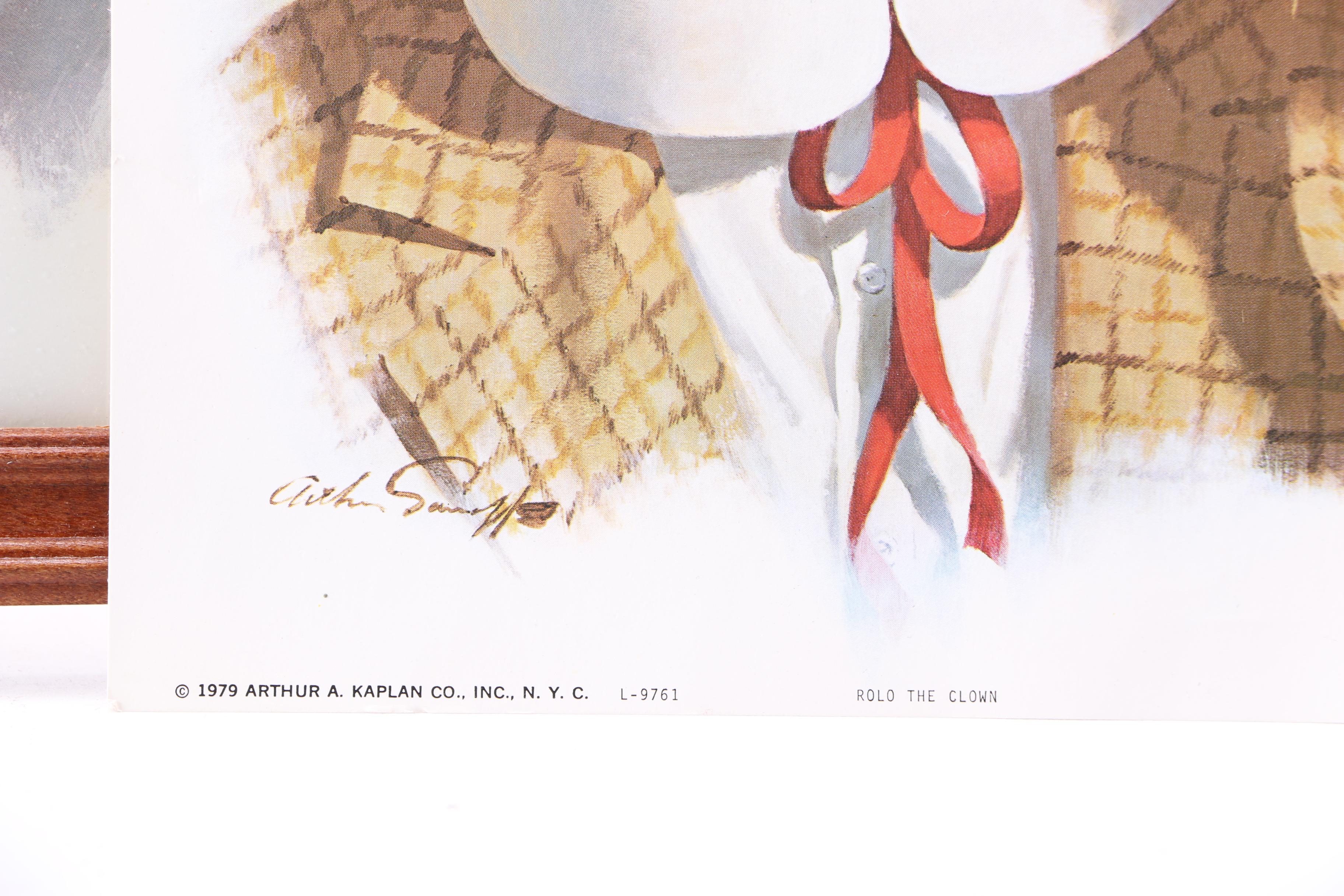 Arthur Sarnoff Offset Lithographs of Clowns