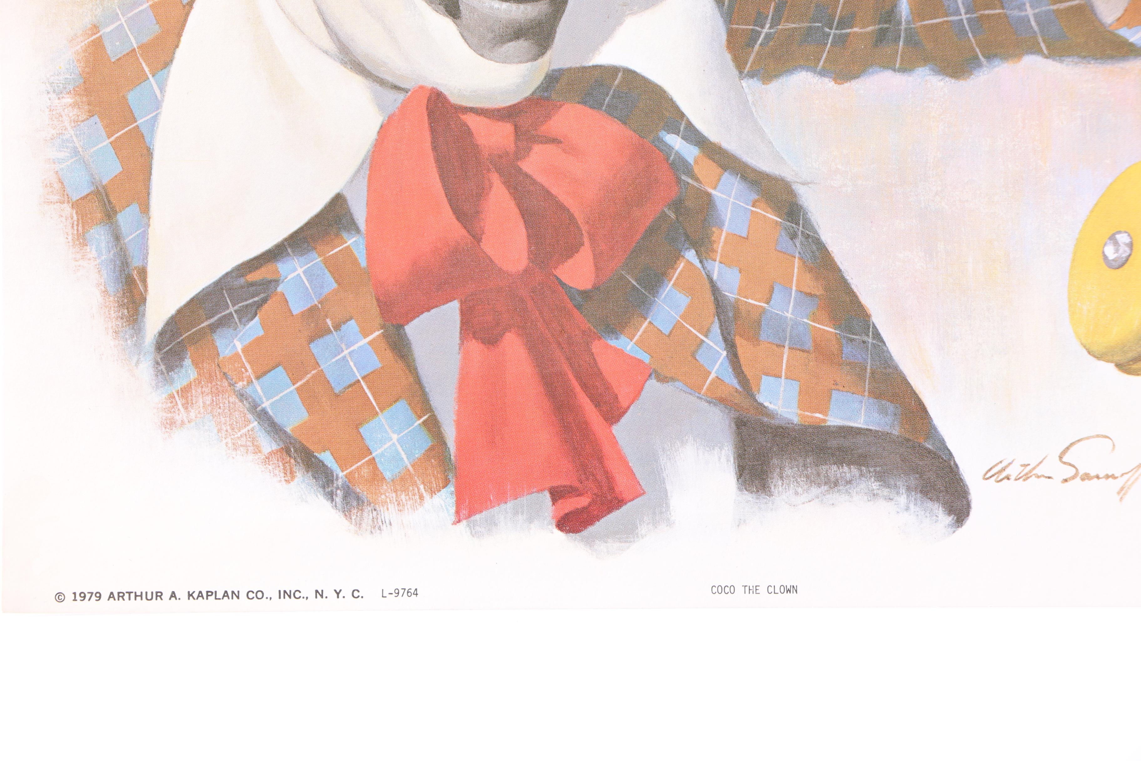 Arthur Sarnoff Offset Lithographs of Clowns