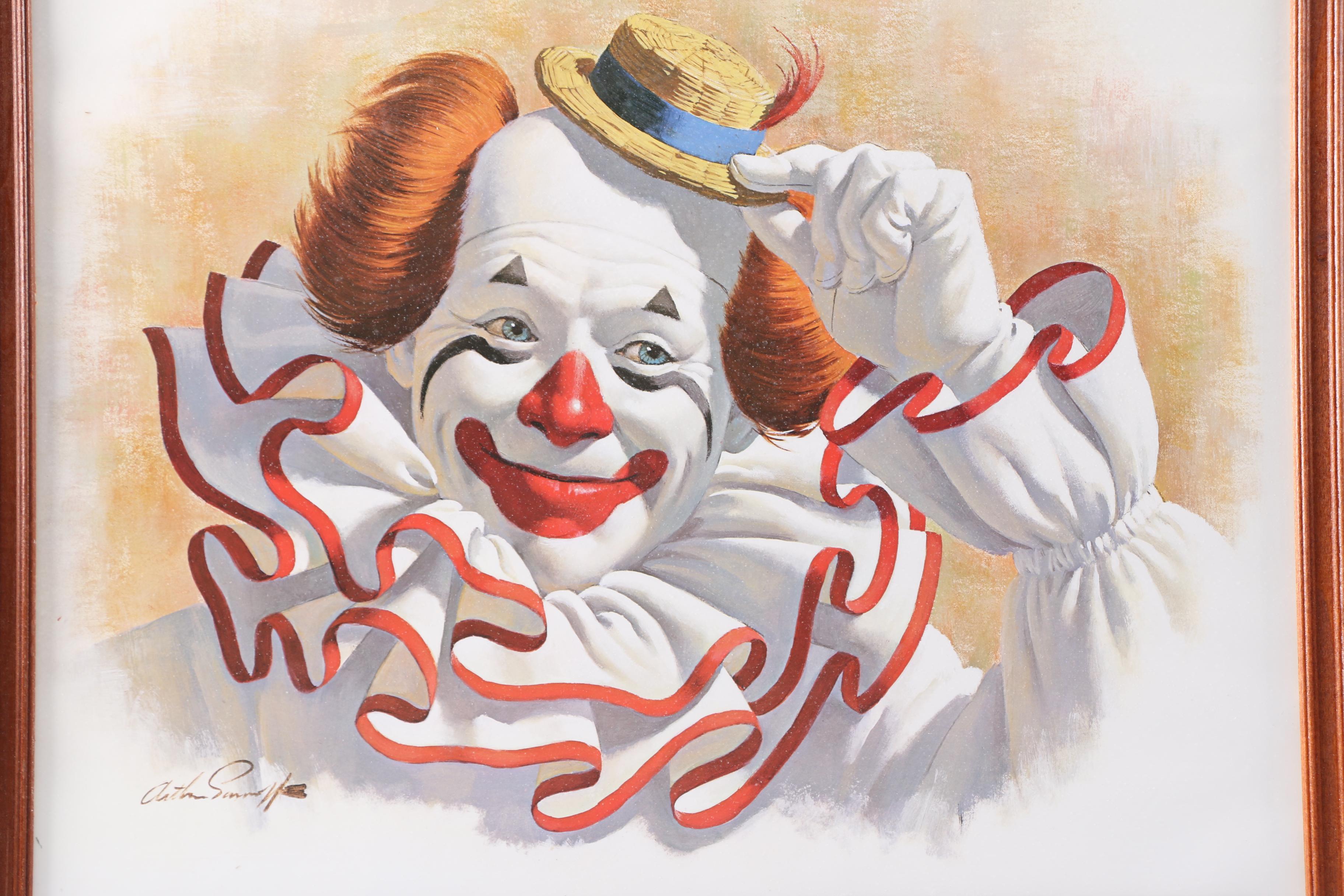 Arthur Sarnoff Offset Lithographs of Clowns