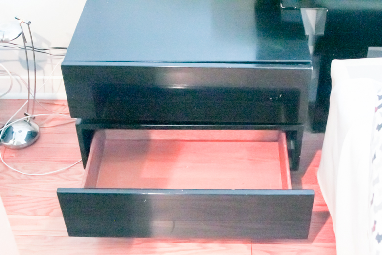 Contemporary Black Nightstand