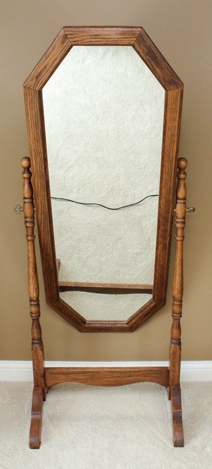 Wooden Floor Mirror